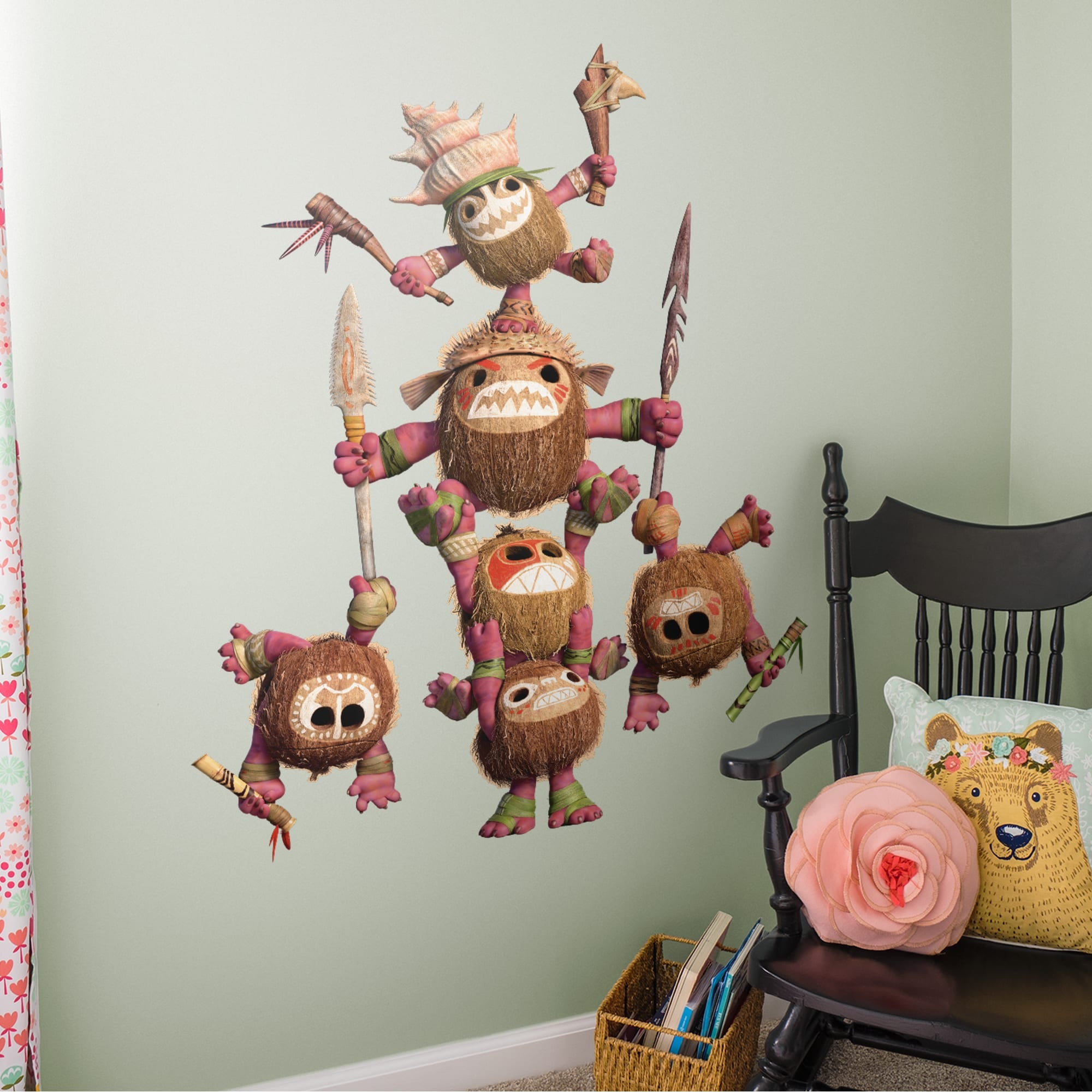 Moana: Kakamora Warriors - Officially Licensed Disney Removable Wall Decal 37.0"W x 51.0"H by Fathead | Vinyl