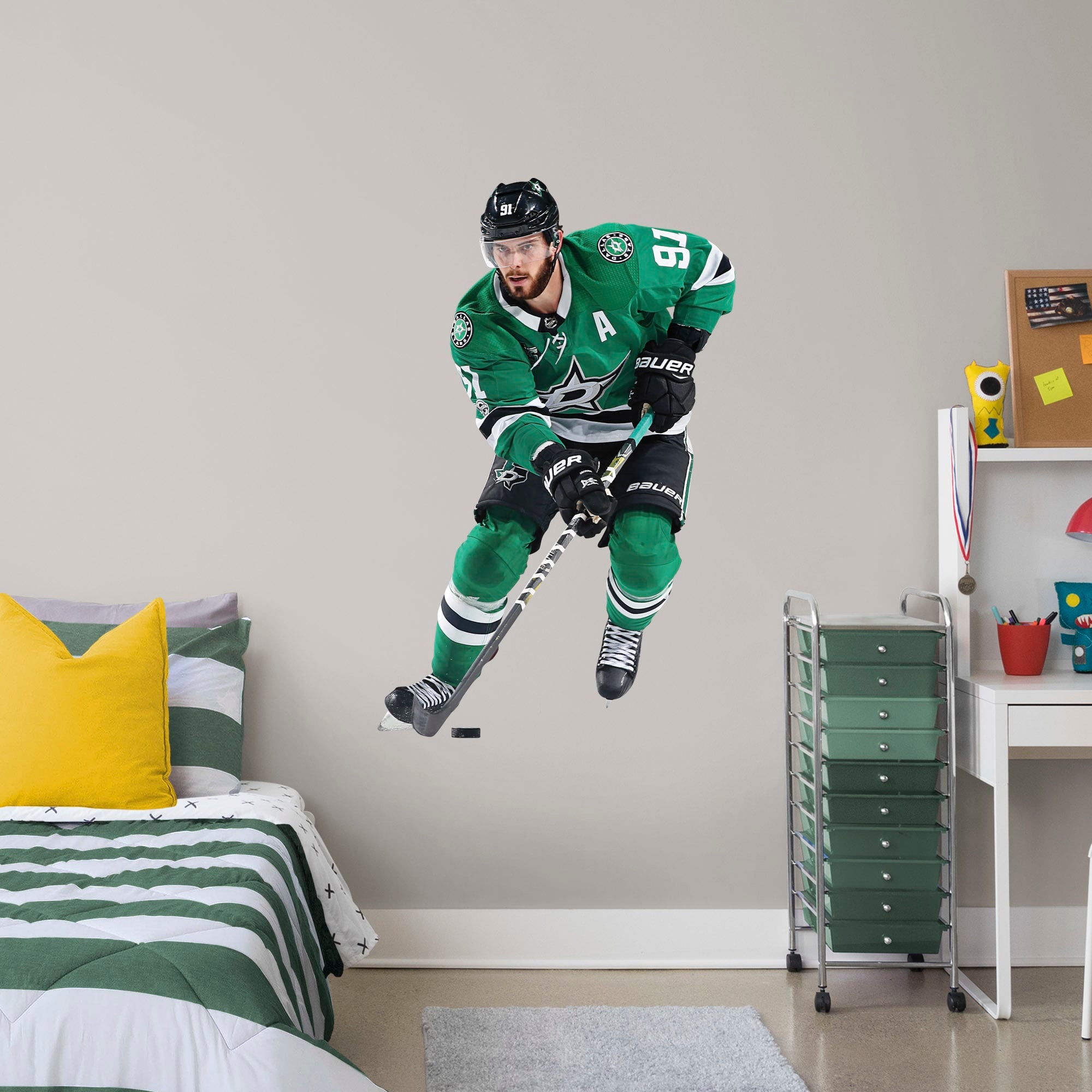 Tyler Seguin for Dallas Stars - Officially Licensed NHL Removable Wall Decal Giant Athlete + 2 Decals (33"W x 51"H) by Fathead |