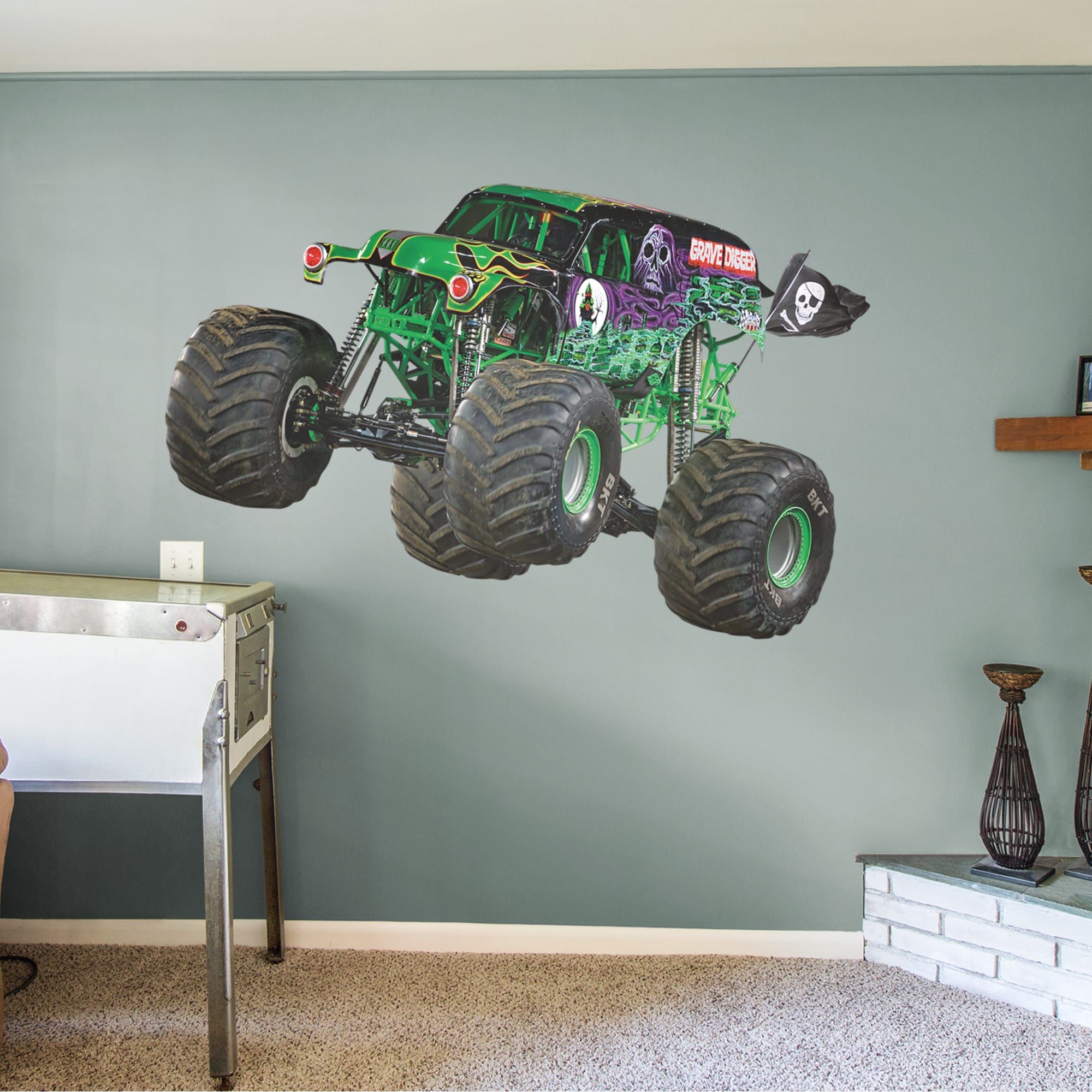 Grave Digger - Officially Licensed Monster Jam Removable Wall Decal Truck Only (78"W x 51"H) by Fathead | Vinyl