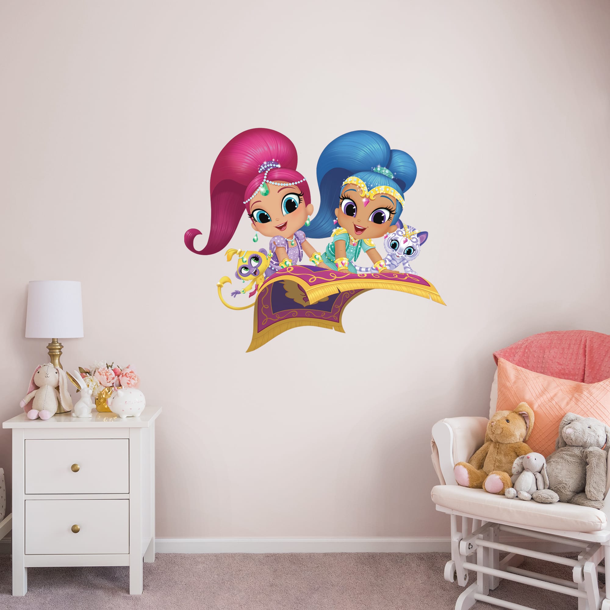 Shimmer and Shine - Officially Licensed Nickelodeon Removable Wall Decal Giant Character + 2 Licensed Decals (46"W x 39"H) by Fa