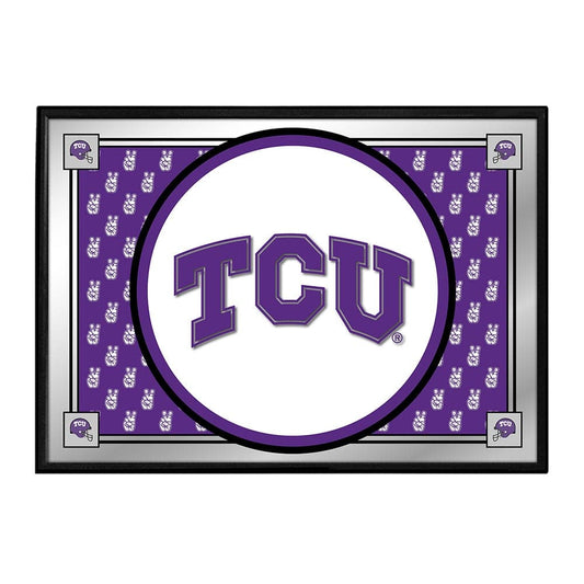 TCU Horned Frogs: Team Spirit - Framed Mirrored Wall Sign - The Fan-Brand