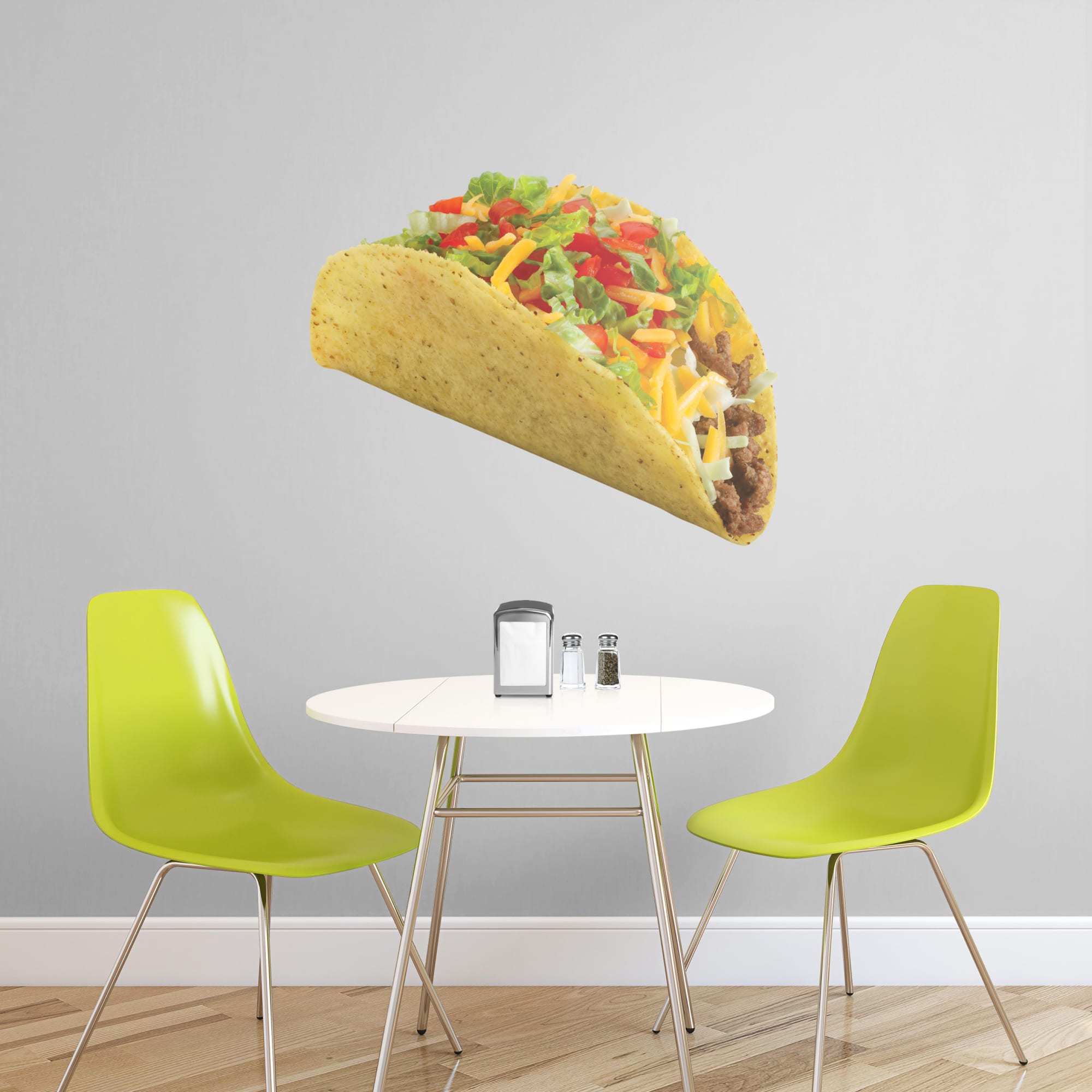 Taco - Removable Vinyl Decal Giant Taco + 2 Decals (43"W x 35"H) by Fathead