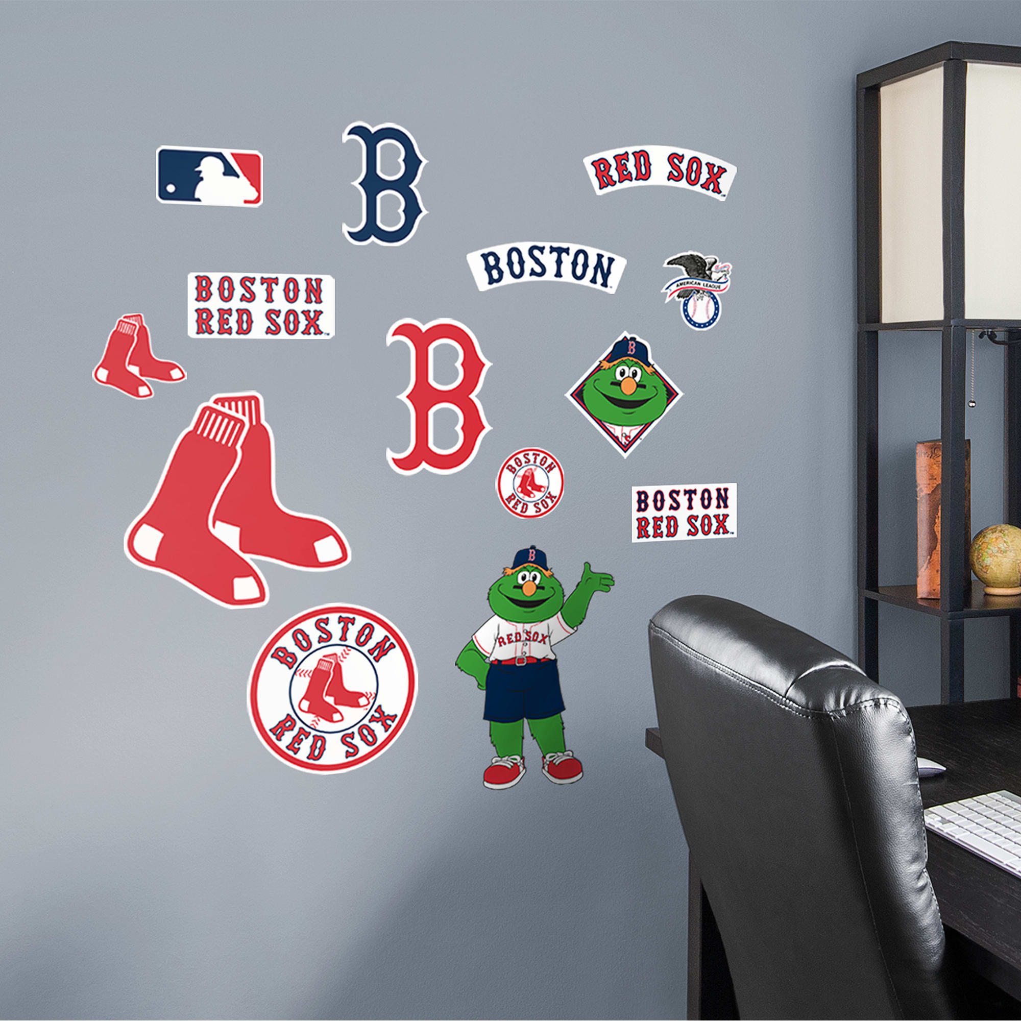 Boston Red Sox: Logo Assortment - Officially Licensed MLB Removable Wall Decals 75"W x 39.5"H by Fathead | Vinyl