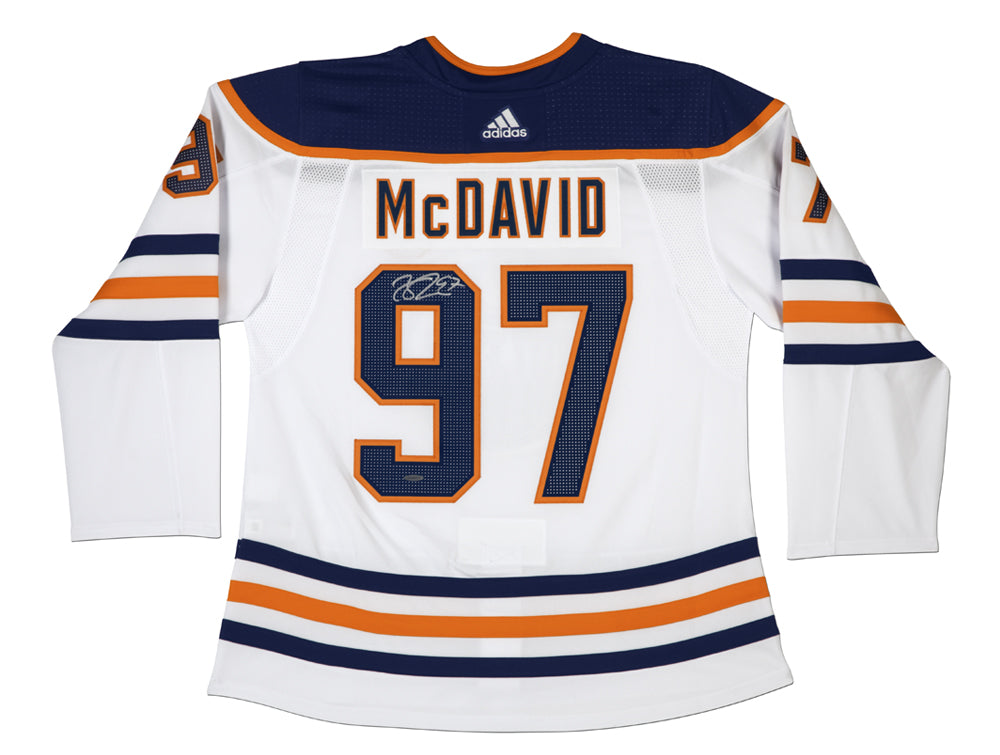 Connor Mcdavid White Adidas Jersey Autograph by Fathead