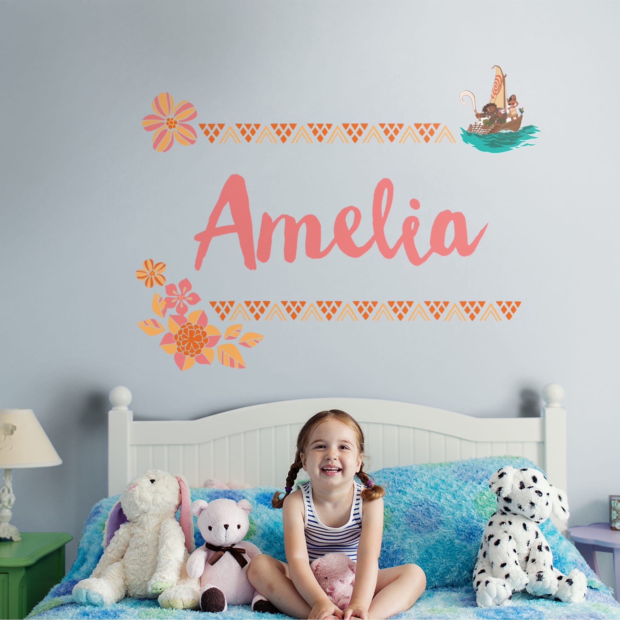 Moana: Script Personalized Name - Officially Licensed Disney Transfer Decal by Fathead | Vinyl