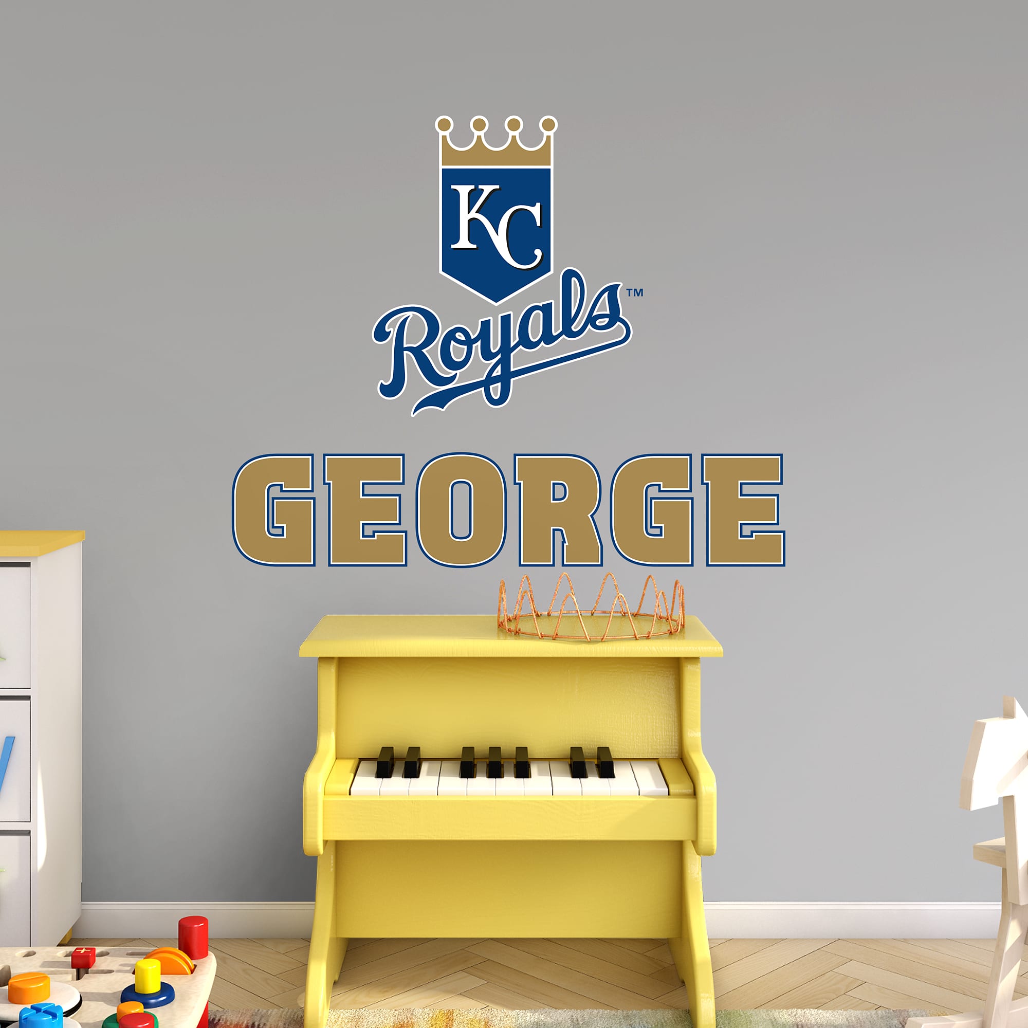 Kans for Kansas City Royals: as City Royals for Kansas City Royals: Stacked Personalized Name - Officially Licensed MLB Transfer