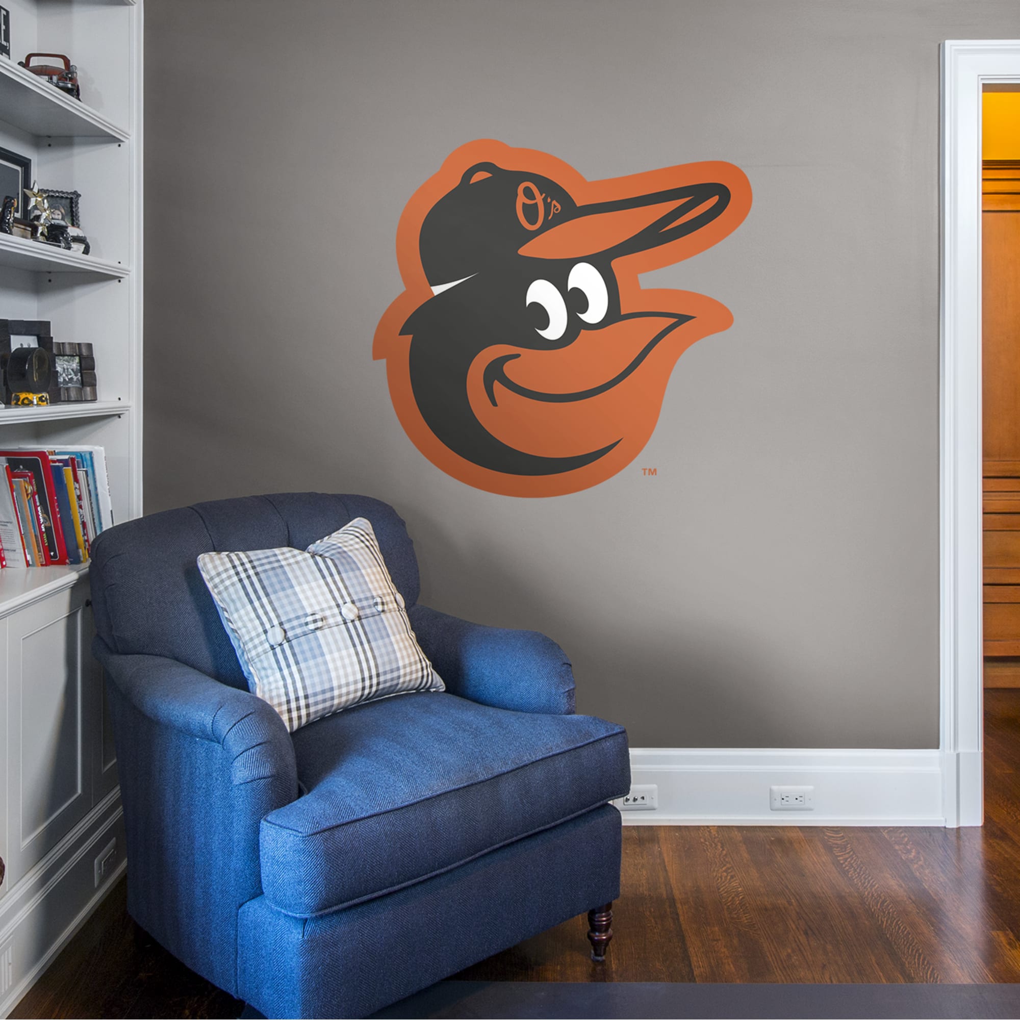 Baltimore Orioles: Alternate Logo - Officially Licensed MLB Removable Wall Decal Giant Logo (41"W x 39"H) by Fathead | Vinyl