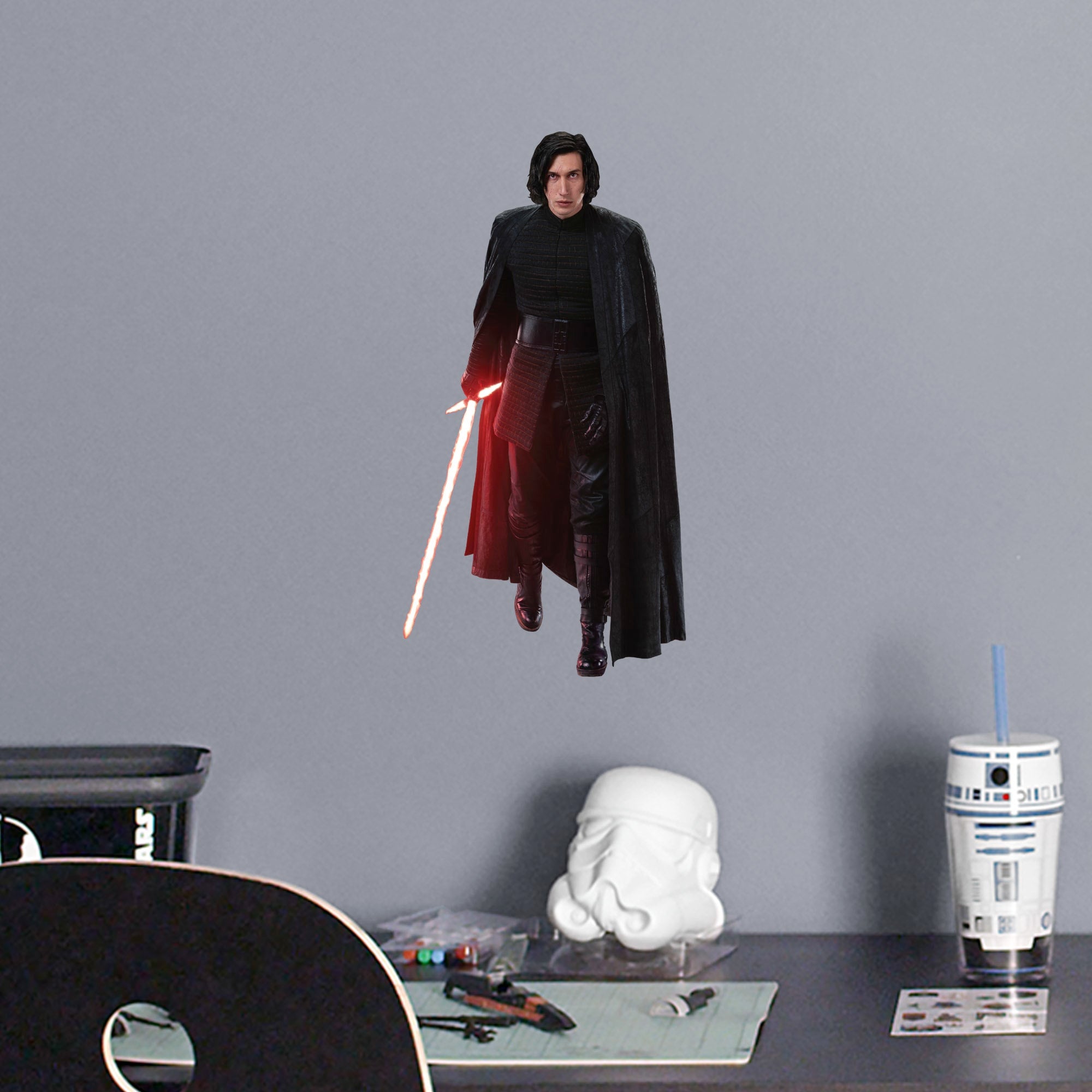 Kylo Ren: Unmasked - Officially Licensed Removable Wall Decal Large by Fathead | Vinyl