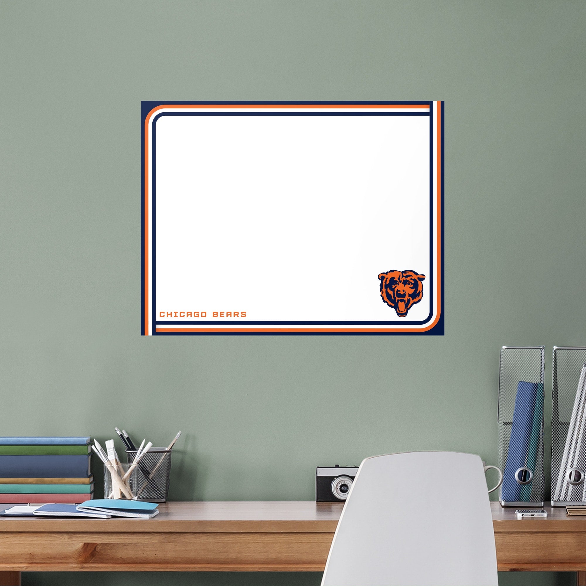Chicago Bears: Dry Erase Whiteboard - Officially Licensed NFL Removable Wall Decal XL by Fathead | Vinyl
