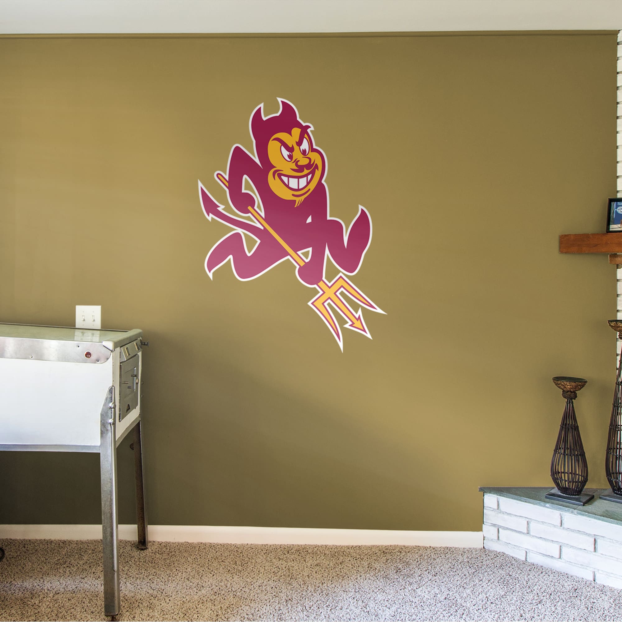 Arizona State Sun Devils: Logo - Officially Licensed Removable Wall Decal 37.0"W x 50.0"H by Fathead | Vinyl