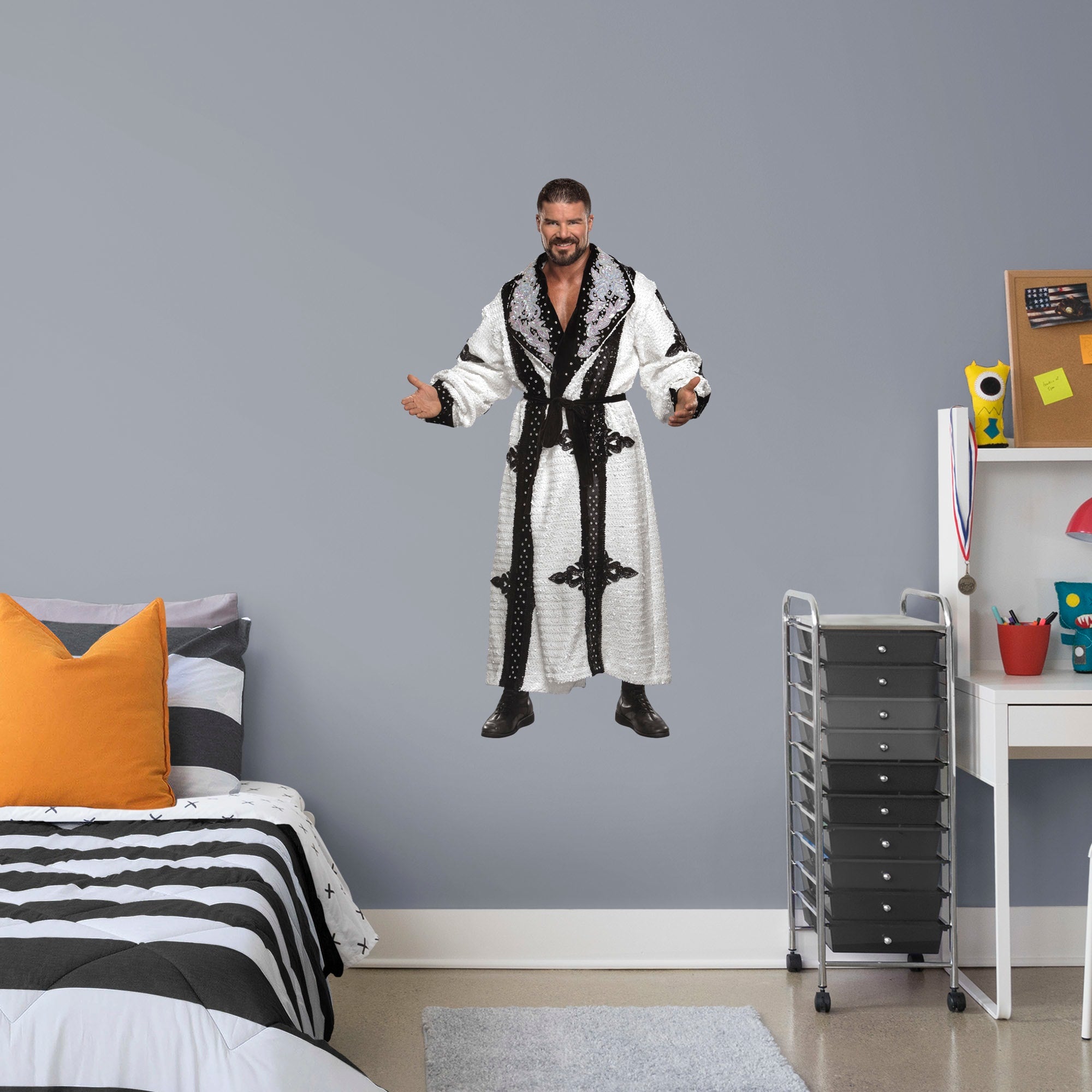 Bobby Roode for WWE - Officially Licensed Removable Wall Decal Giant Superstar + 2 Decals (28"W x 51"H) by Fathead | Vinyl