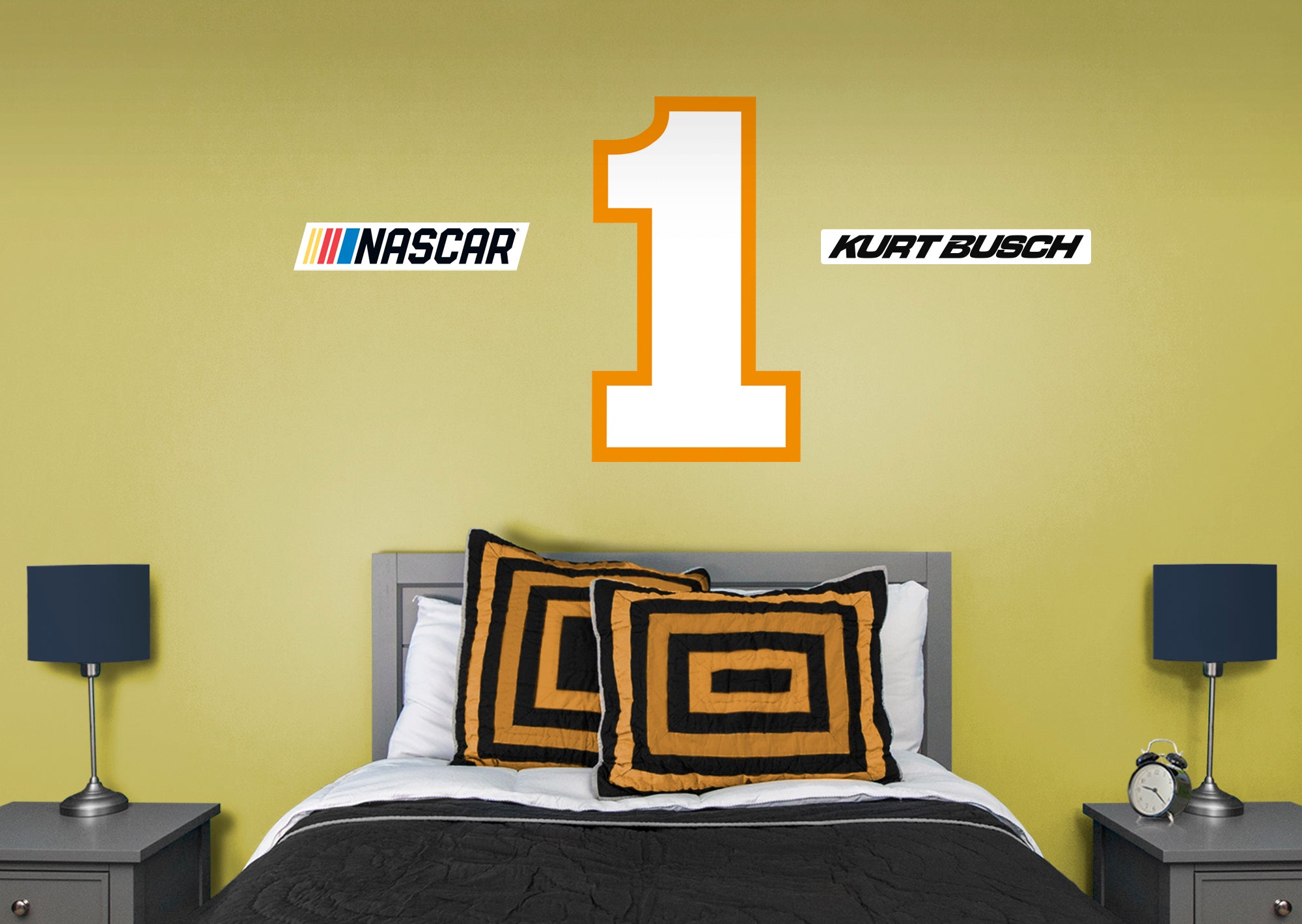 Kurt Busch 2021 #1 Logo - Officially Licensed NASCAR Removable Wall Decal XL by Fathead | Vinyl