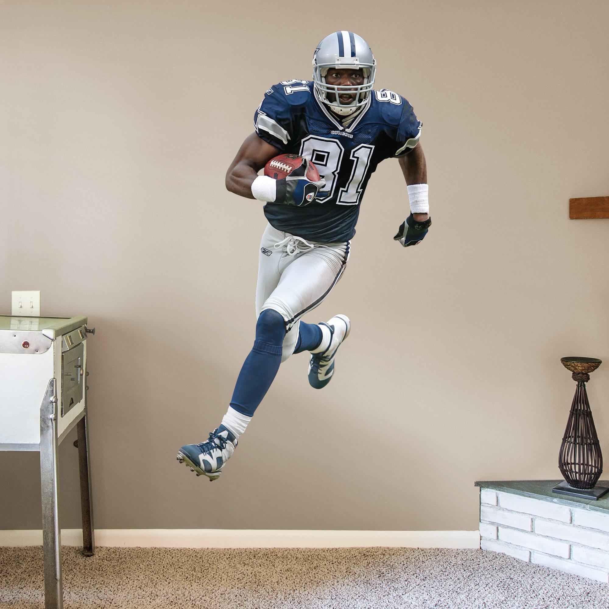 Terrell Owens for Dallas Cowboys: Legend - Officially Licensed NFL Removable Wall Decal Life-Size Athlete + 2 Decals (44"W x 77"