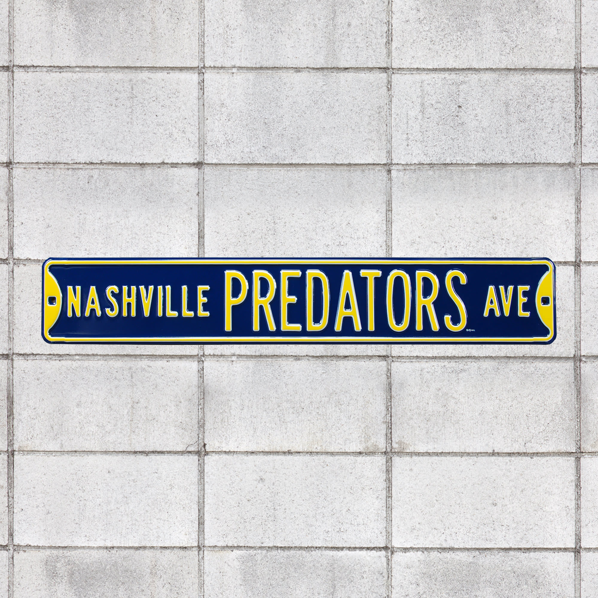 Nashville Predators: Nashville Predators Avenue - Officially Licensed NHL Metal Street Sign 36.0"W x 6.0"H by Fathead | 100% Ste