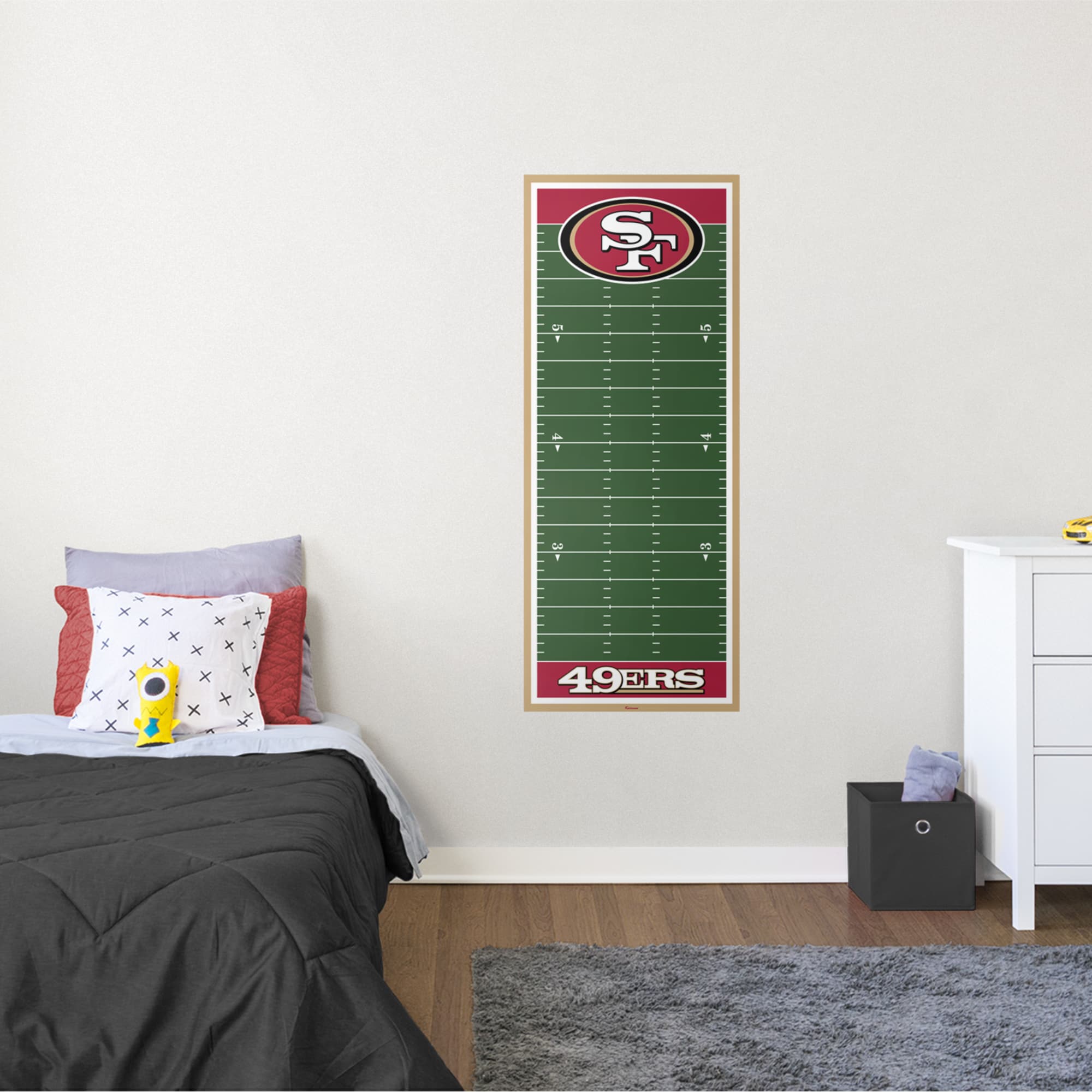 San Francisco 49ers: Growth Chart - Officially Licensed NFL Removable Wall Graphic 24.0"W x 59.0"H by Fathead | Vinyl