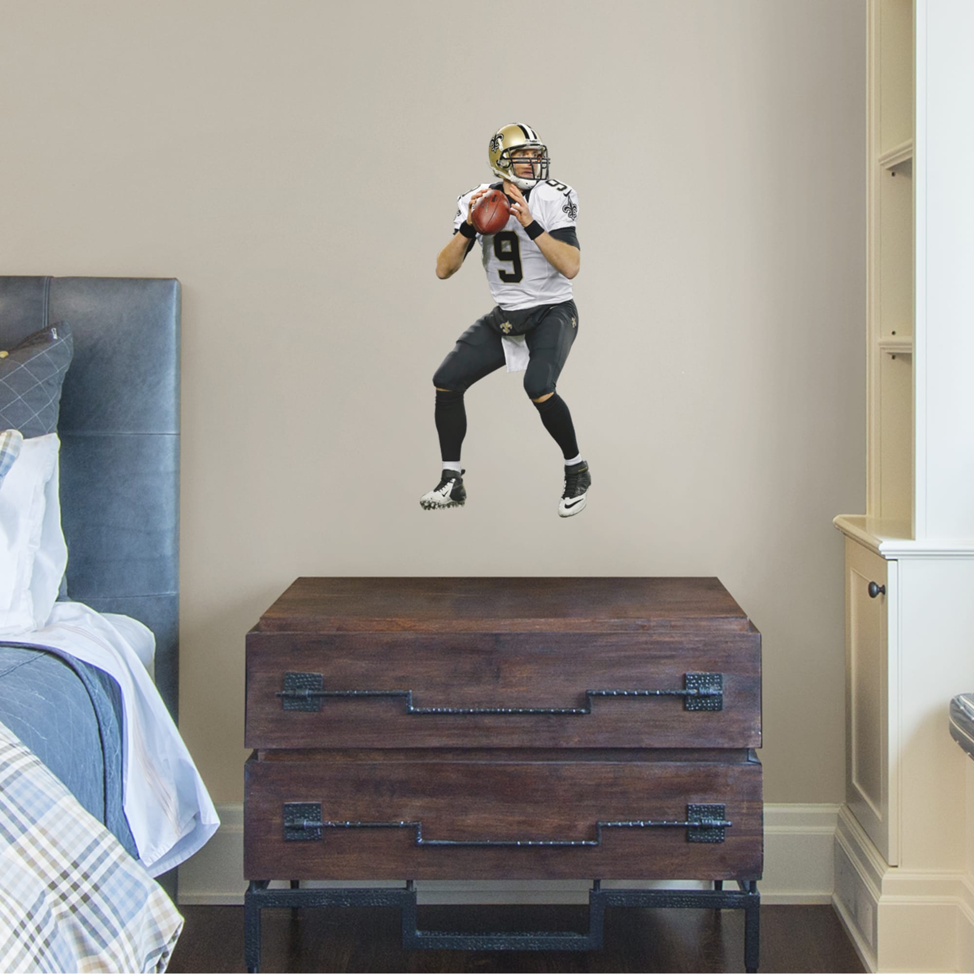 Drew Brees for New Orleans Saints - Officially Licensed NFL Removable Wall Decal 14.0"W x 32.0"H by Fathead | Vinyl