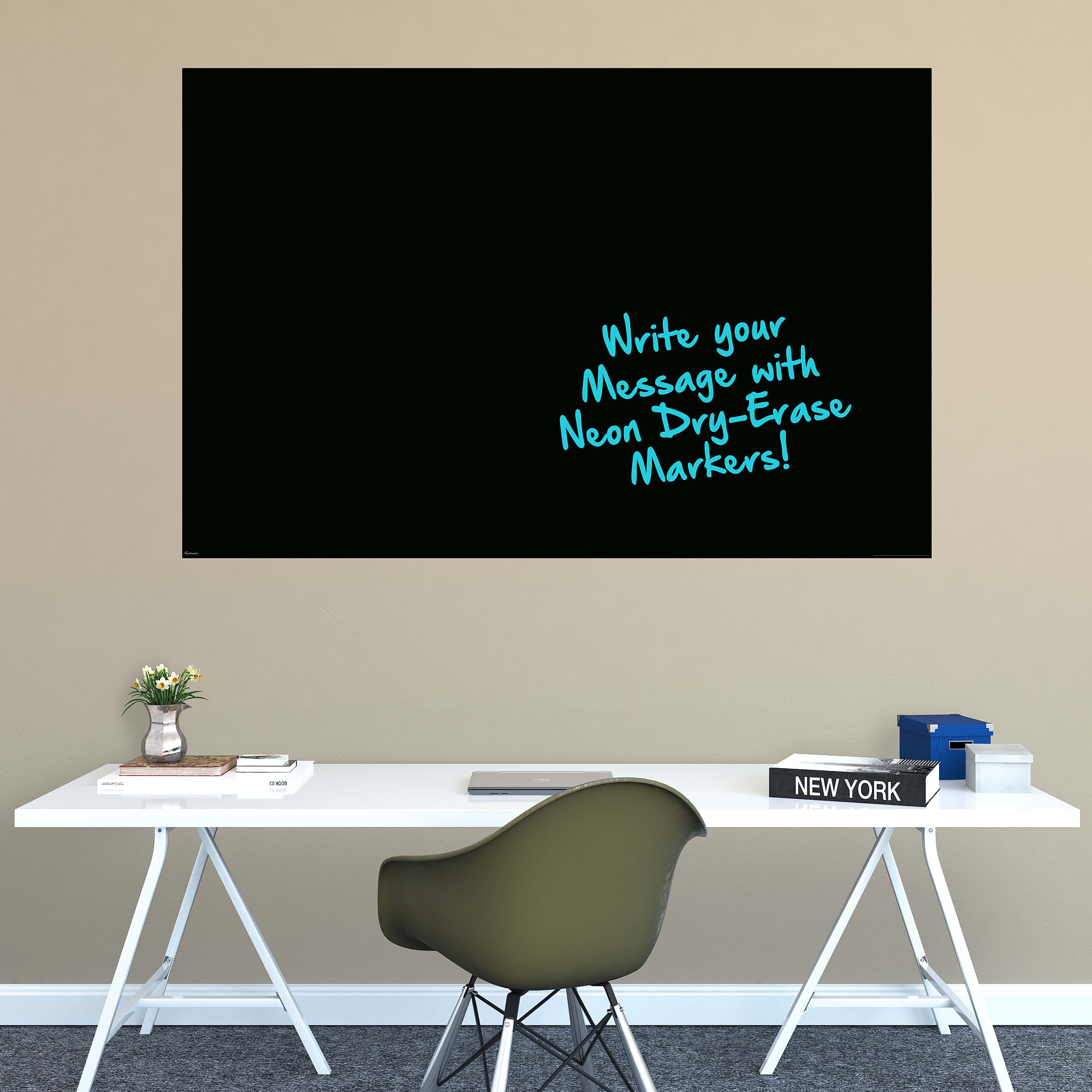 Blackboard - Removable Dry Erase Vinyl Decal 78.0"W x 51.0"H by Fathead