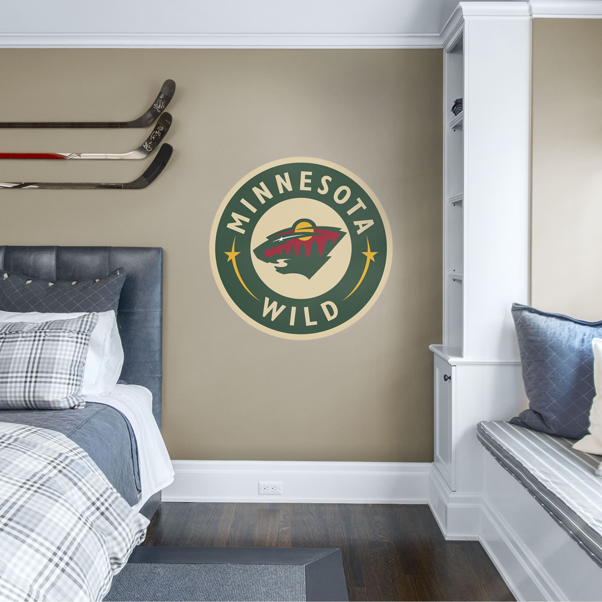 Minnesota Wild: Alternate Logo - Officially Licensed NHL Removable Wall Decal Giant Logo (38"W x 38"H) by Fathead | Vinyl