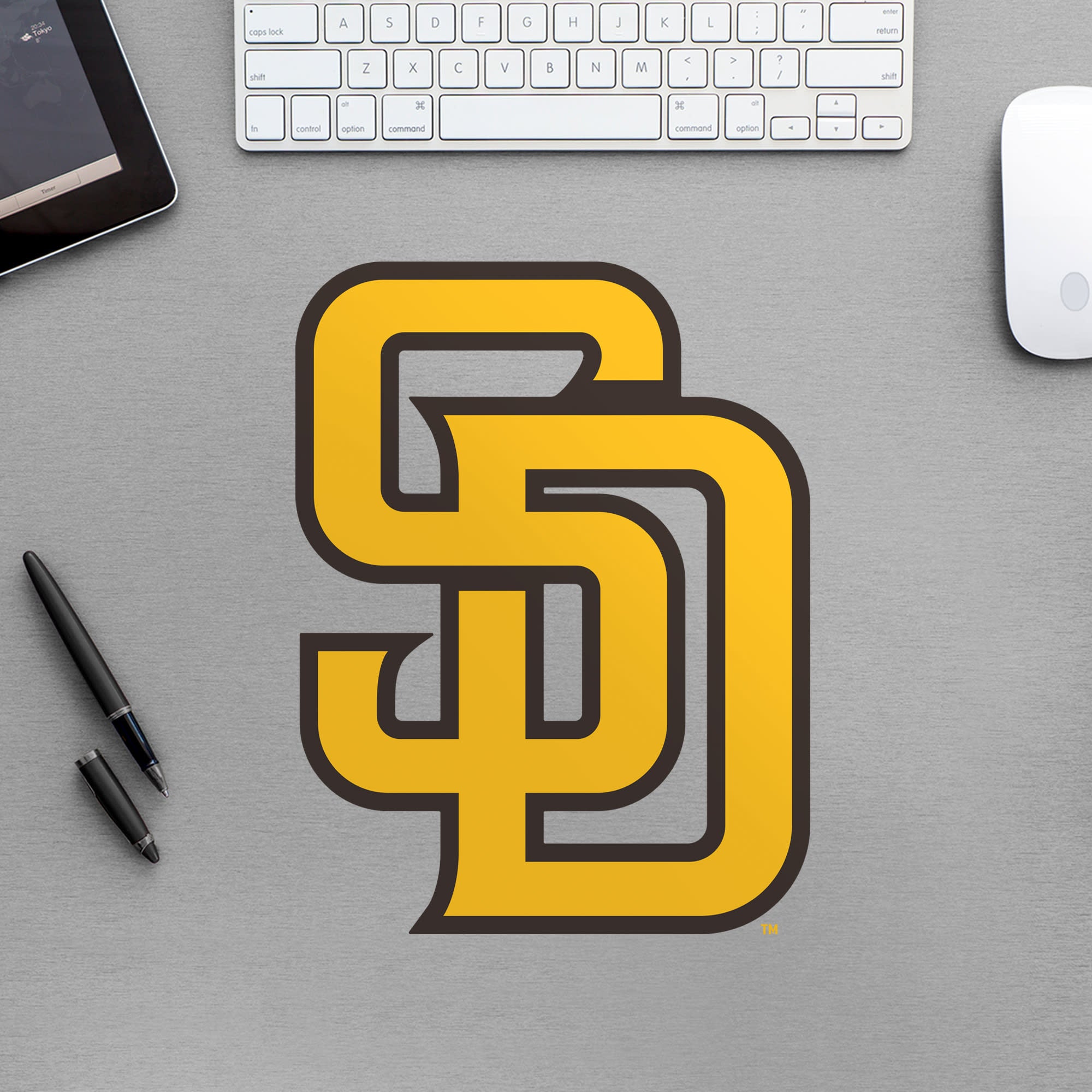 San Diego Padres: Logo - Officially Licensed MLB Removable Wall Decal Large by Fathead | Vinyl