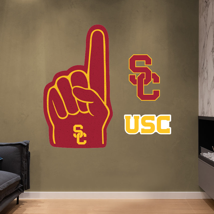 Usc Trojans 2021 Foam Finger Officially Licensed Ncaa Removable Adh Fathead 