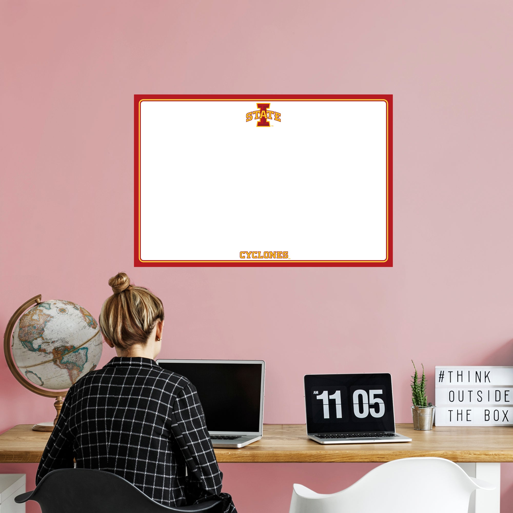 Iowa State Cyclones 2020 X-Large Dry Erase Whiteboard - Officially Licensed NCAA Removable Wall Decal XL by Fathead | Vinyl