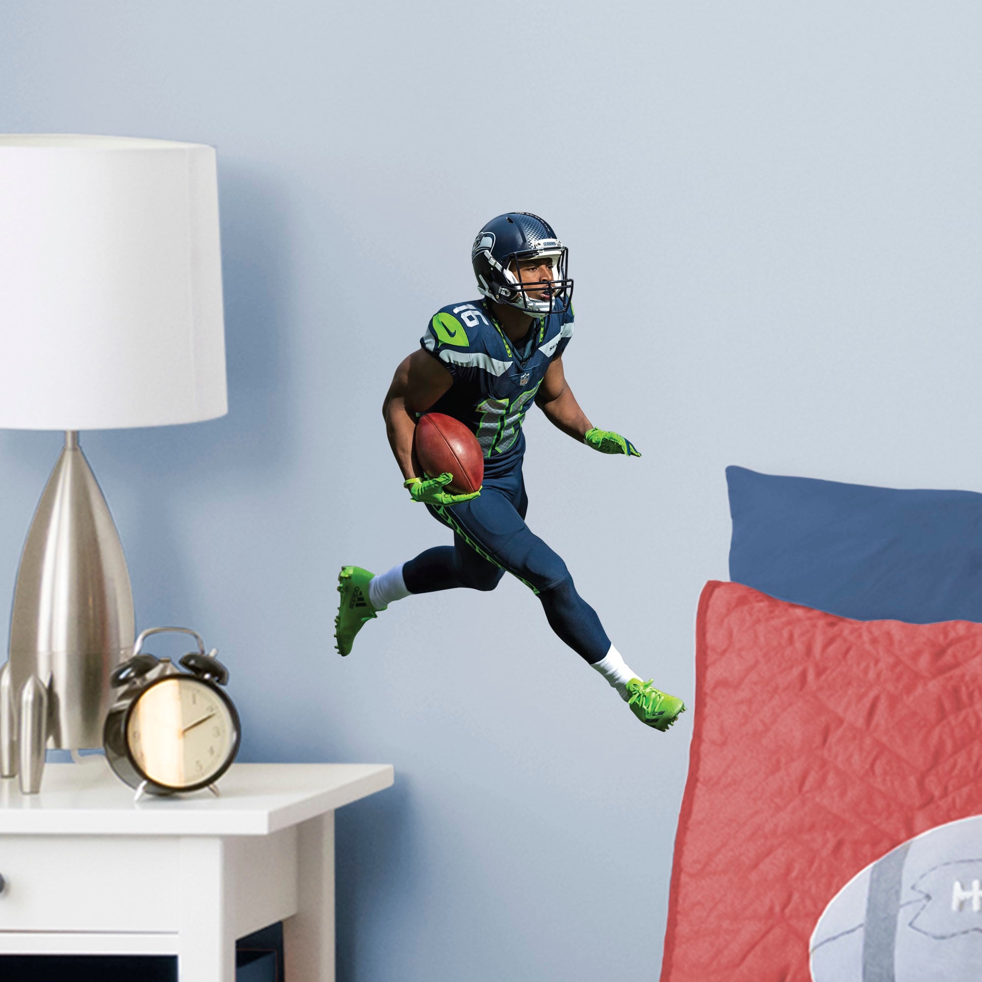 Tyler Lockett for Seattle Seahawks - Officially Licensed NFL Removable Wall Decal Large by Fathead | Vinyl