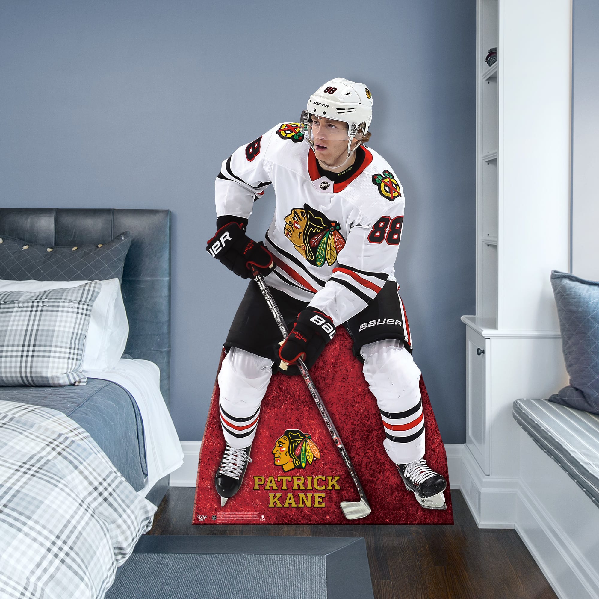 Patrick Kane for Chicago Blackhawks: Stand Out - Officially Licensed NHL Foam Core Standee 45.0"W x 77.0"H by Fathead | Vinyl