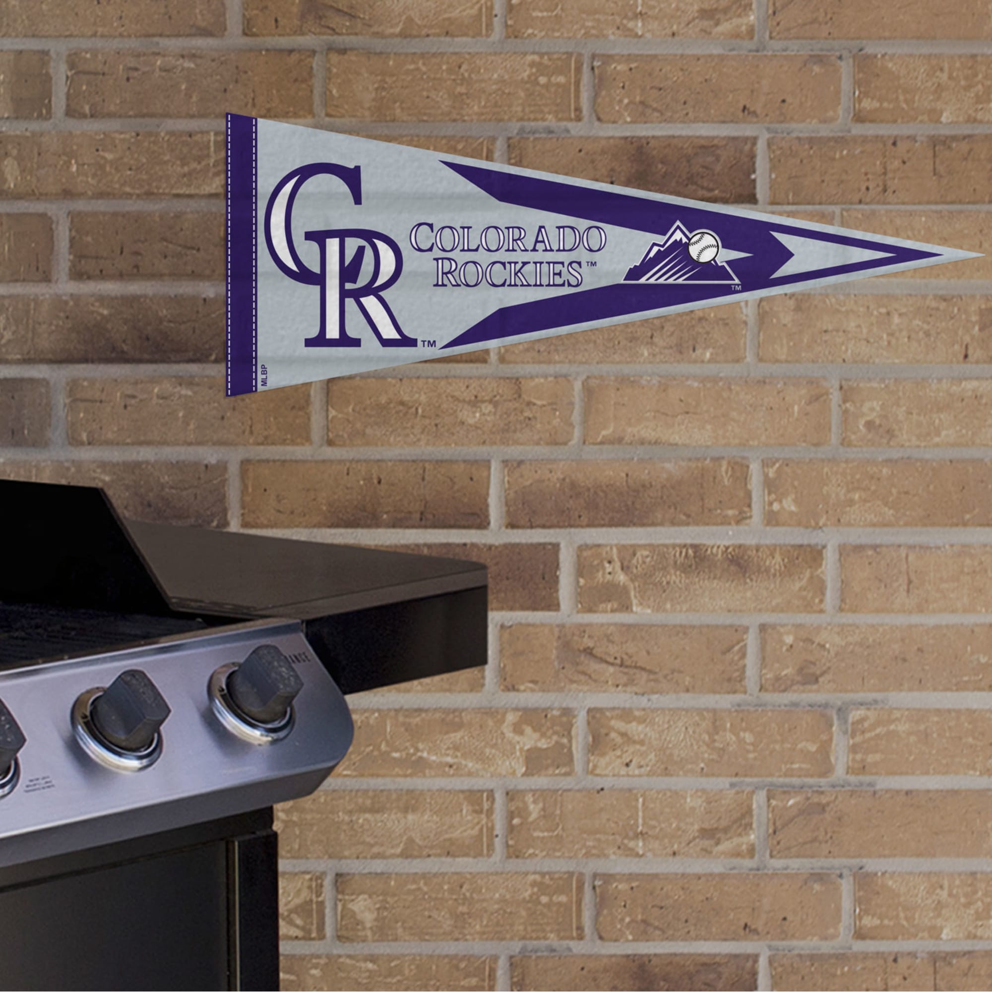 Colorado Rockies: Pennant - Officially Licensed MLB Outdoor Graphic 24.0"W x 9.0"H by Fathead | Wood/Aluminum