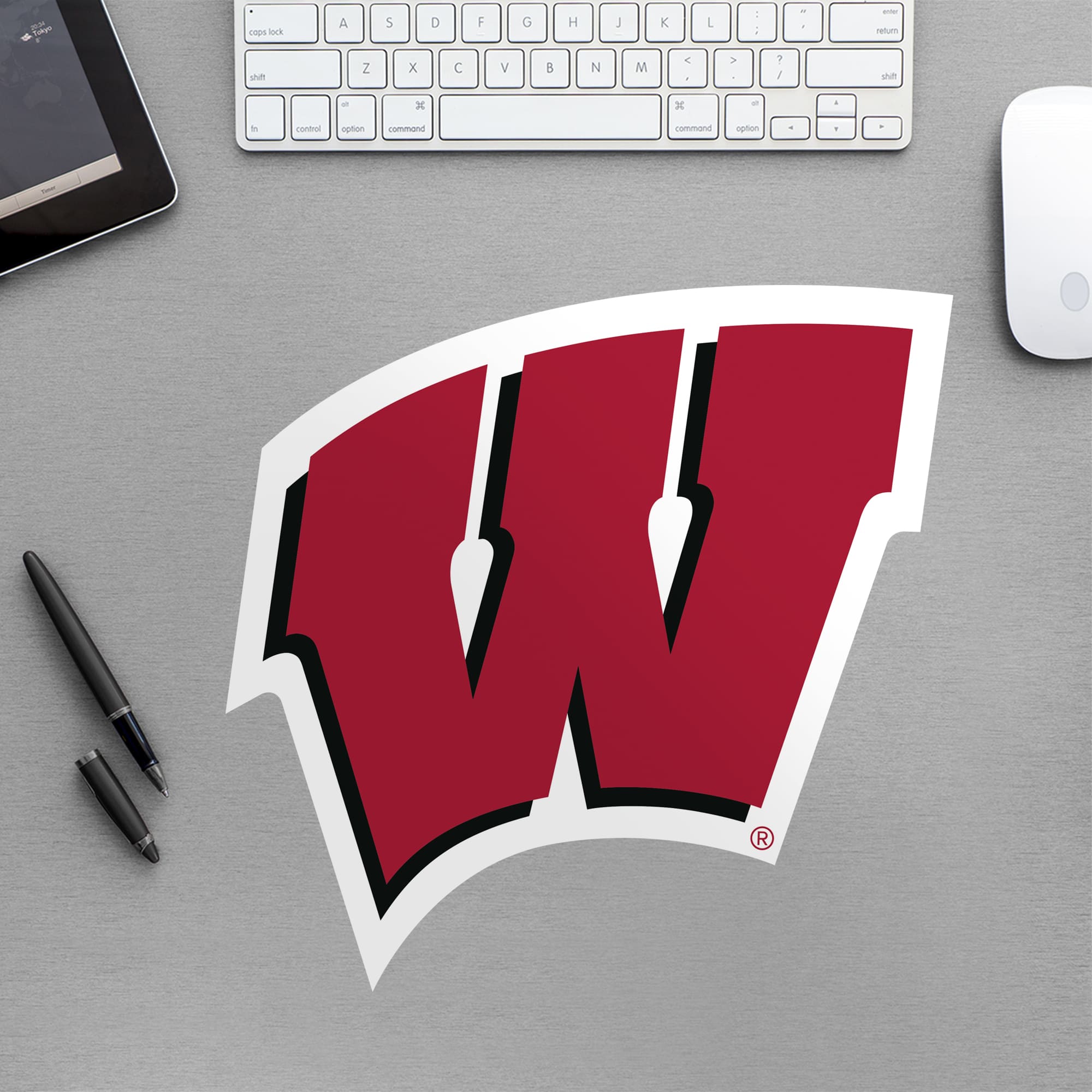 Wisconsin Badgers: Logo - Officially Licensed Removable Wall Decal Large by Fathead | Vinyl