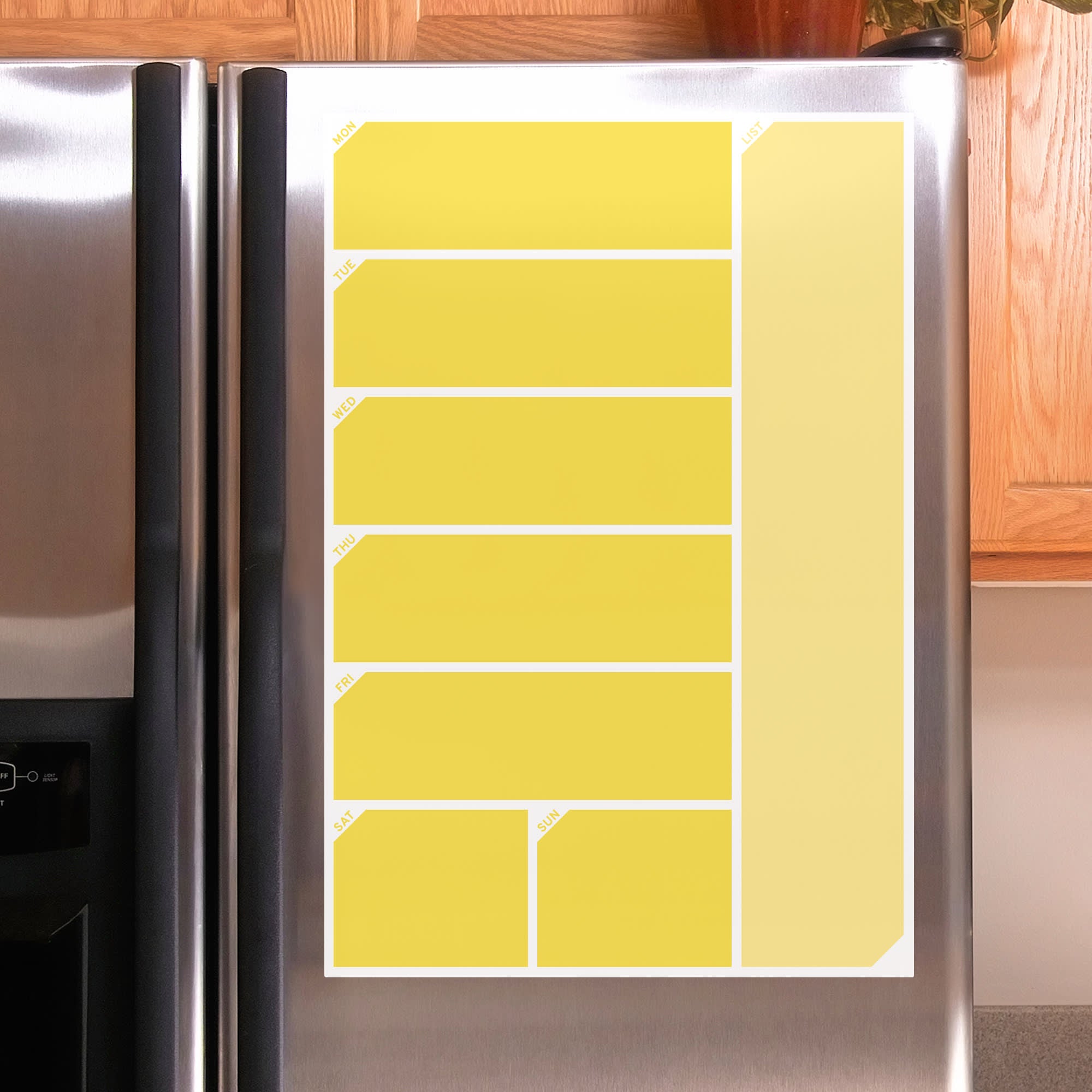 Grocery List - Removable Dry Erase Vinyl Decal in Yellow by Fathead