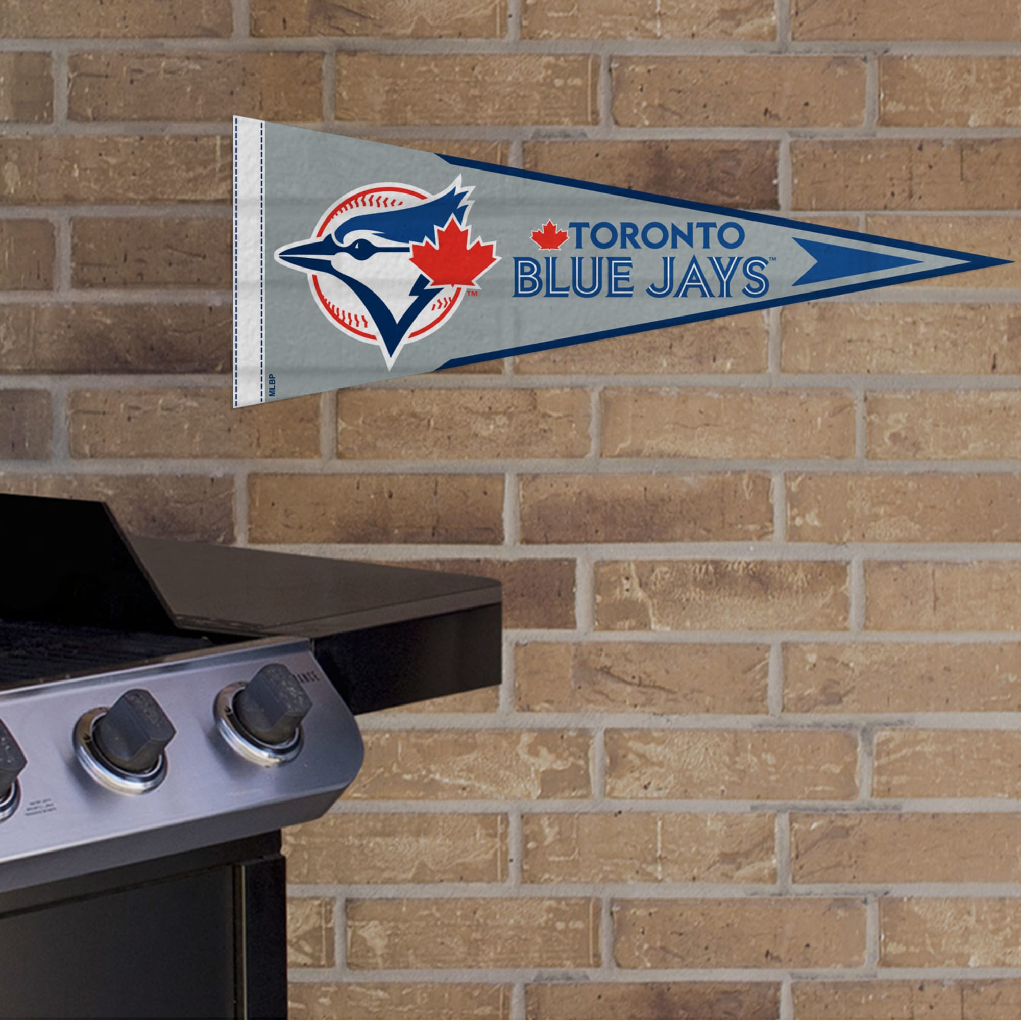 Toronto Blue Jays: Pennant - Officially Licensed MLB Outdoor Graphic 24.0"W x 9.0"H by Fathead | Wood/Aluminum