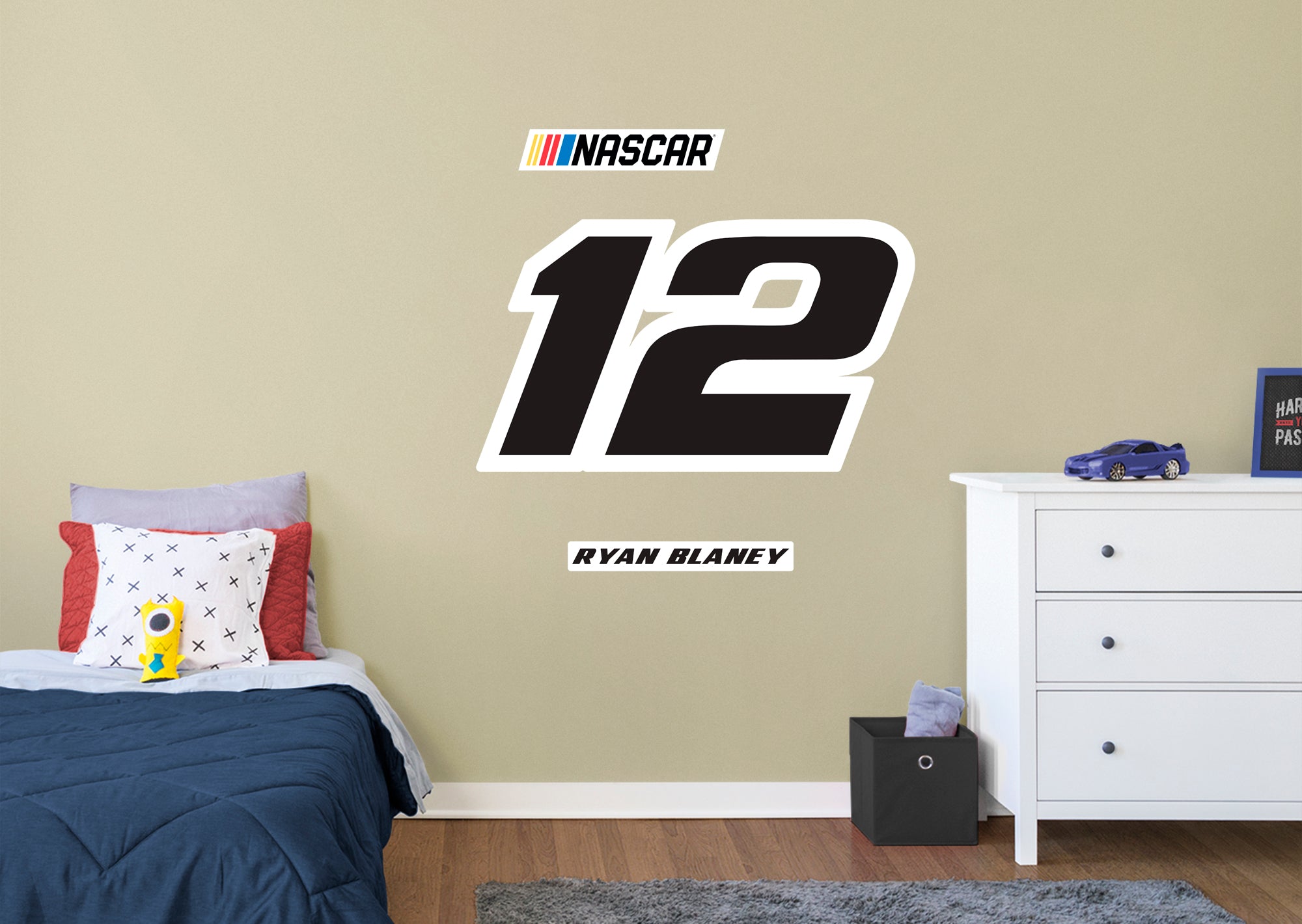 Ryan Blaney 2021 #12 Logo - Officially Licensed NASCAR Removable Wall Decal XL by Fathead | Vinyl