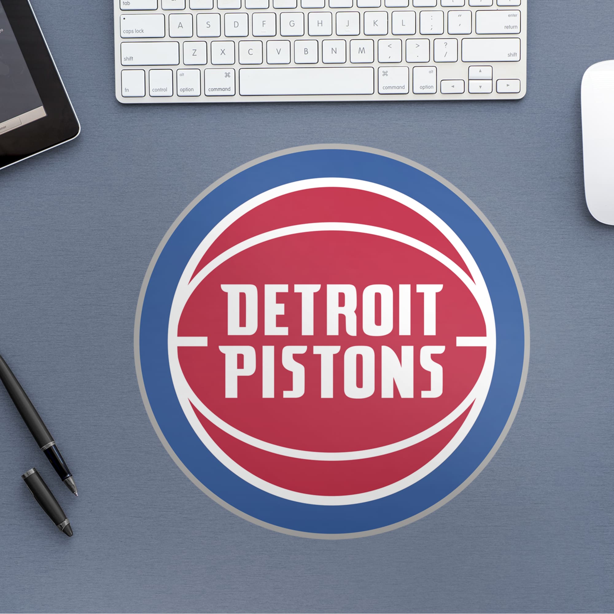 Detroit Pistons: Logo - Officially Licensed NBA Removable Wall Decal Large by Fathead | Vinyl