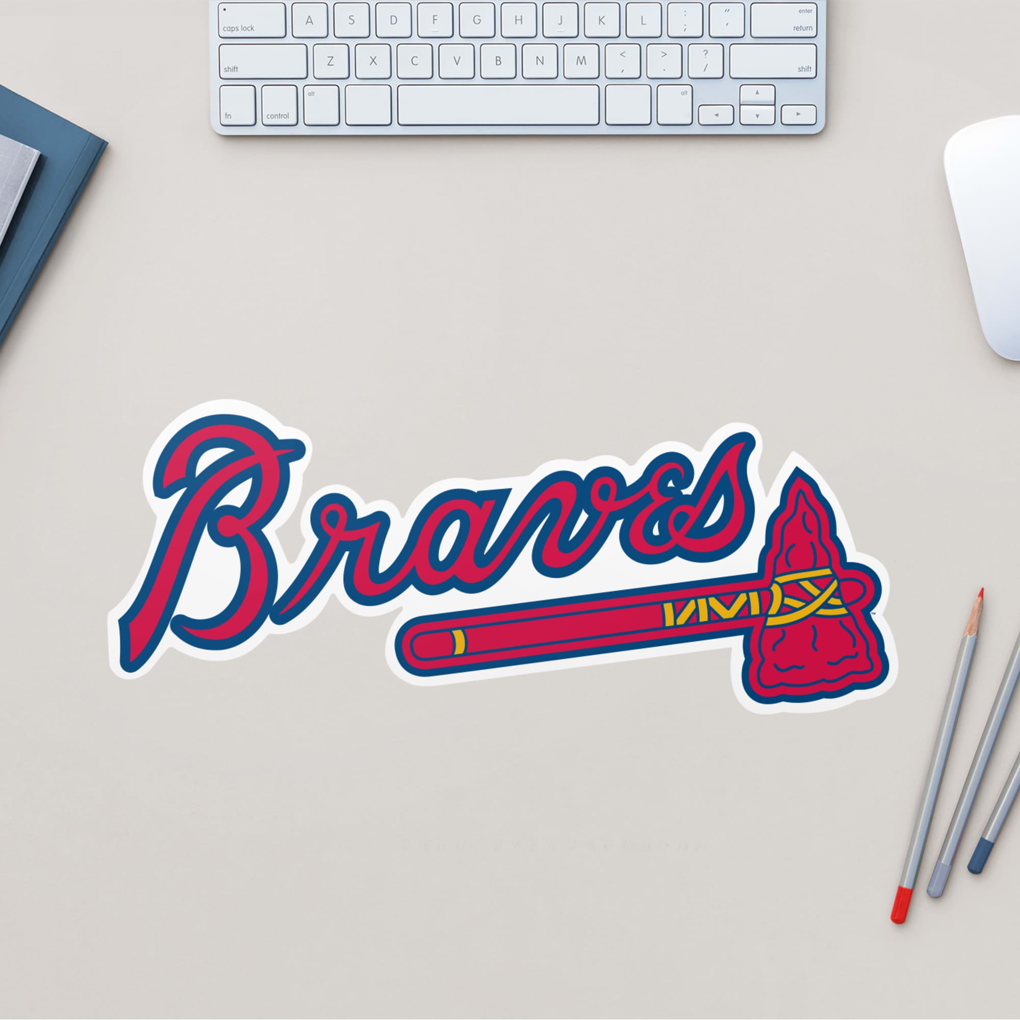 Atlanta Braves: Logo - Officially Licensed MLB Removable Wall Decal Large by Fathead | Vinyl