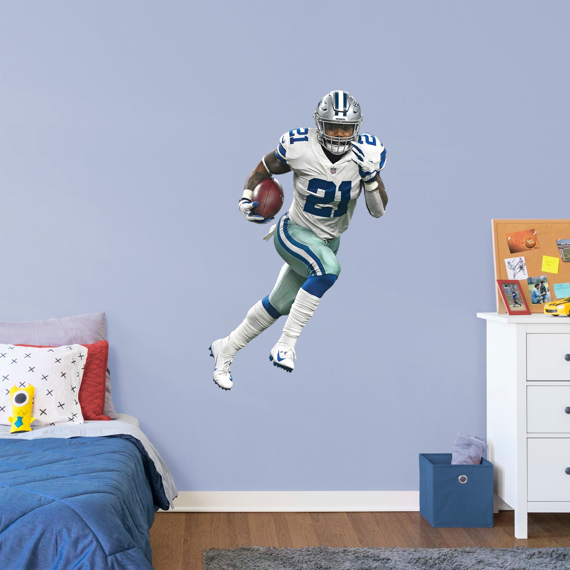 Ezekiel Elliott for Dallas Cowboys: Gamebreaker - Officially Licensed NFL Removable Wall Decal Giant Athlete + 2 Decals (31"W x