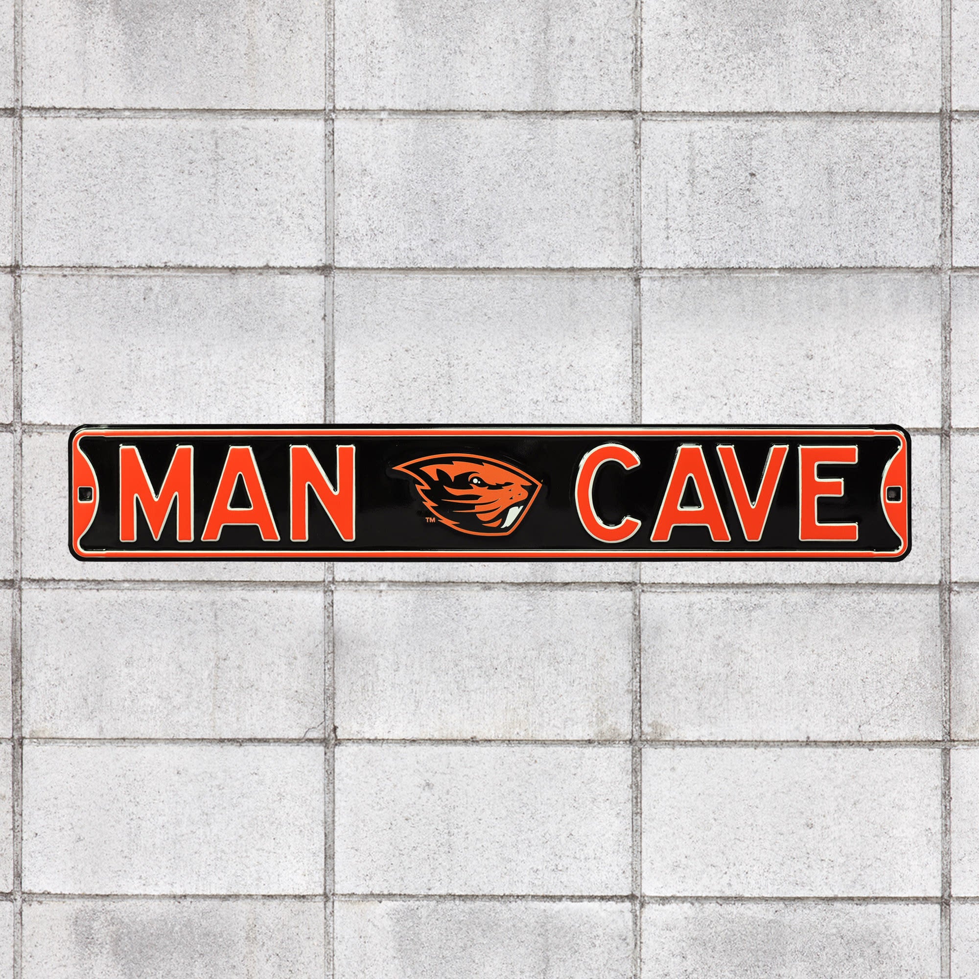 Oregon State Beavers: Man Cave - Officially Licensed Metal Street Sign by Fathead | 100% Steel