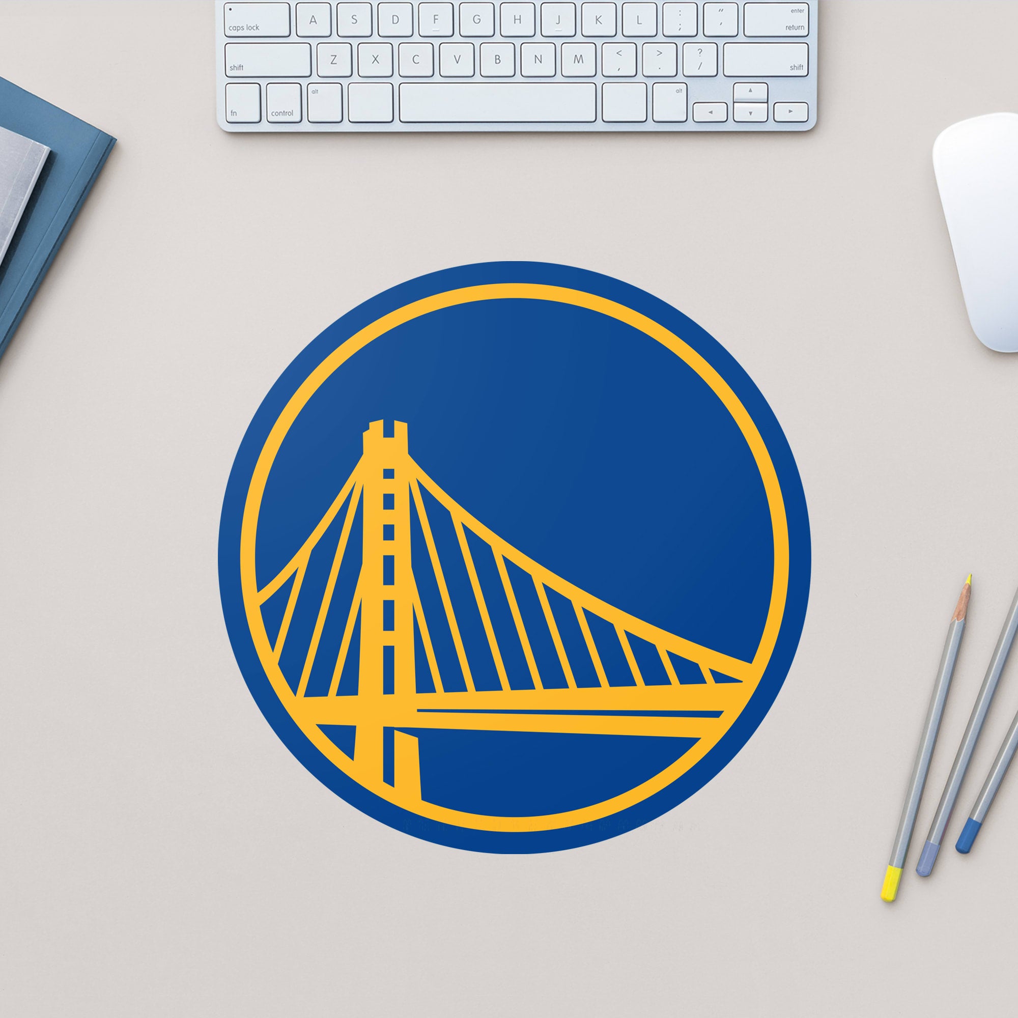 Golden State Warriors: Logo - Officially Licensed NBA Removable Wall Decal Large by Fathead | Vinyl