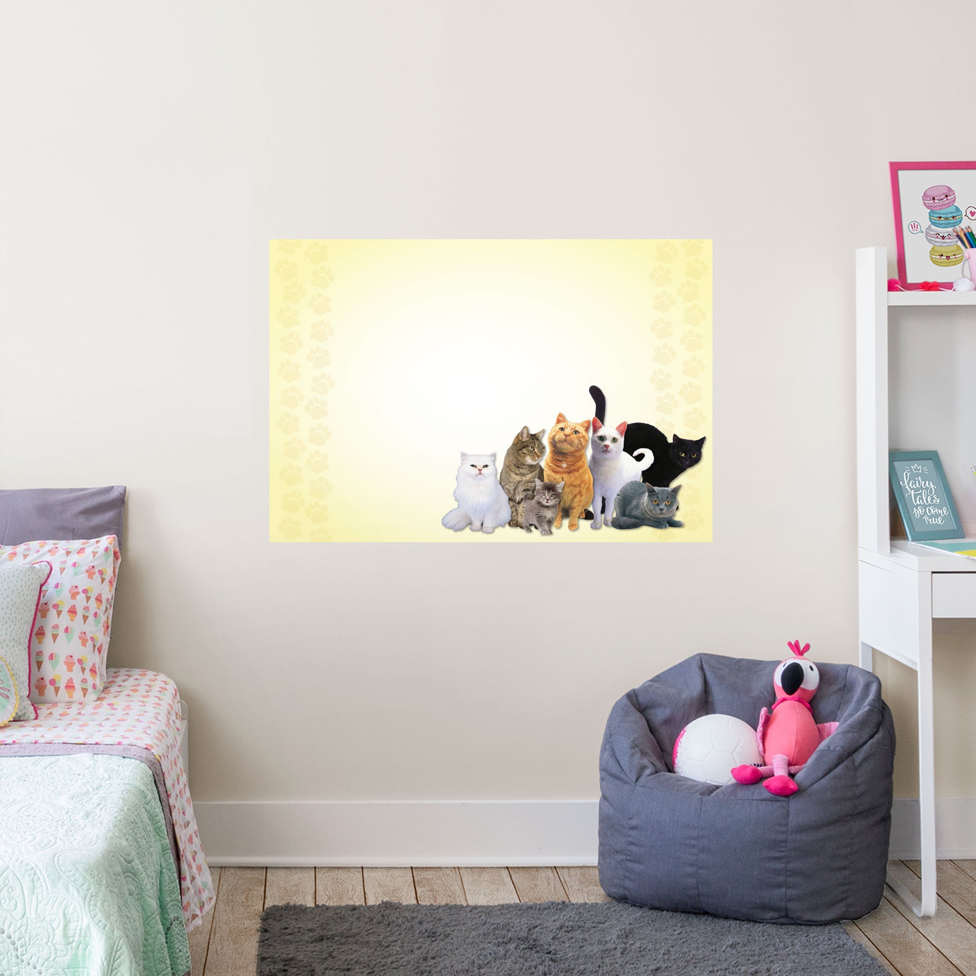 Whiteboard: Kitties - Removable Dry Erase Vinyl Decal 38.0"W x 26.0"H by Fathead