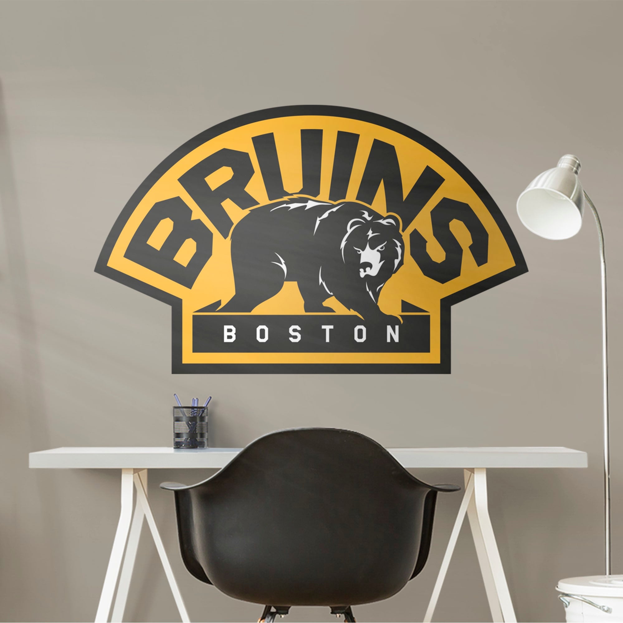 Boston Bruins: Alternate Logo - Officially Licensed NHL Removable Wall Decal 51.0"W x 32.0"H by Fathead | Vinyl