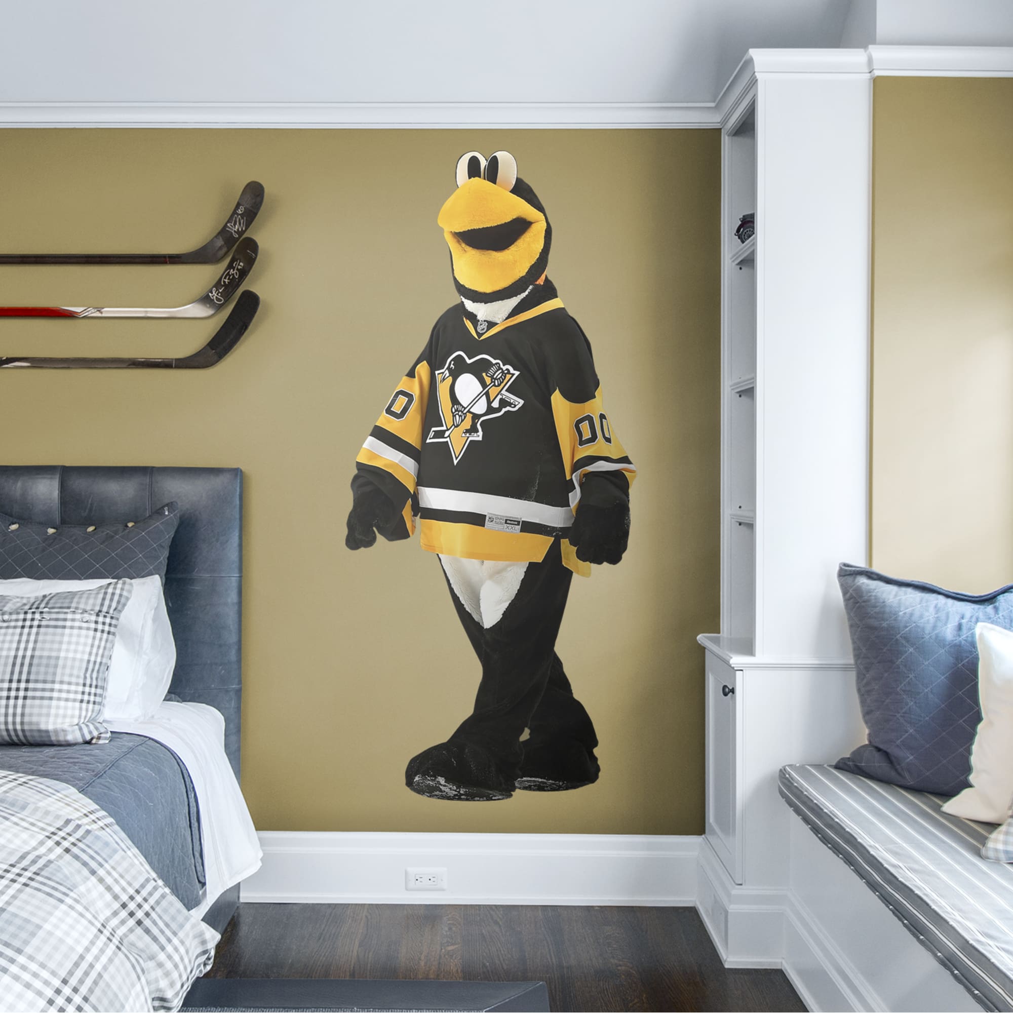 Pittsburgh Penguins: Iceburgh Mascot - Officially Licensed NHL Removable Wall Decal 35.0"W x 78.0"H by Fathead | Vinyl