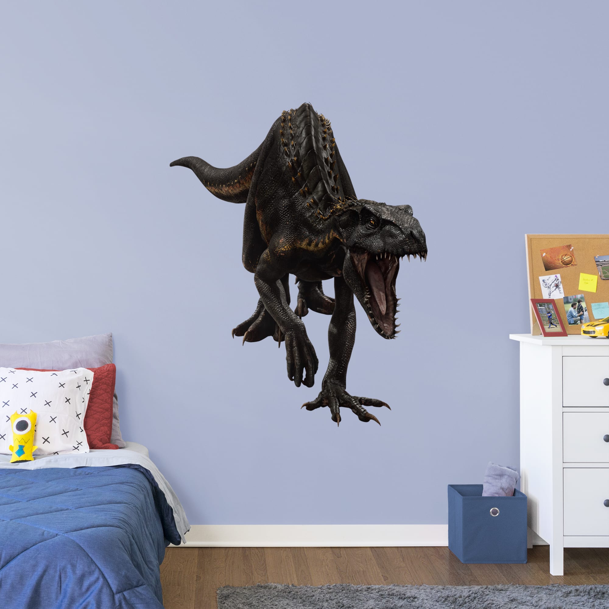 Indo Raptor - Jurassic World: Fallen Kingdom - Officially Licensed Removable Wall Decal Giant Character + 2 Decals (40"W x 51"H)