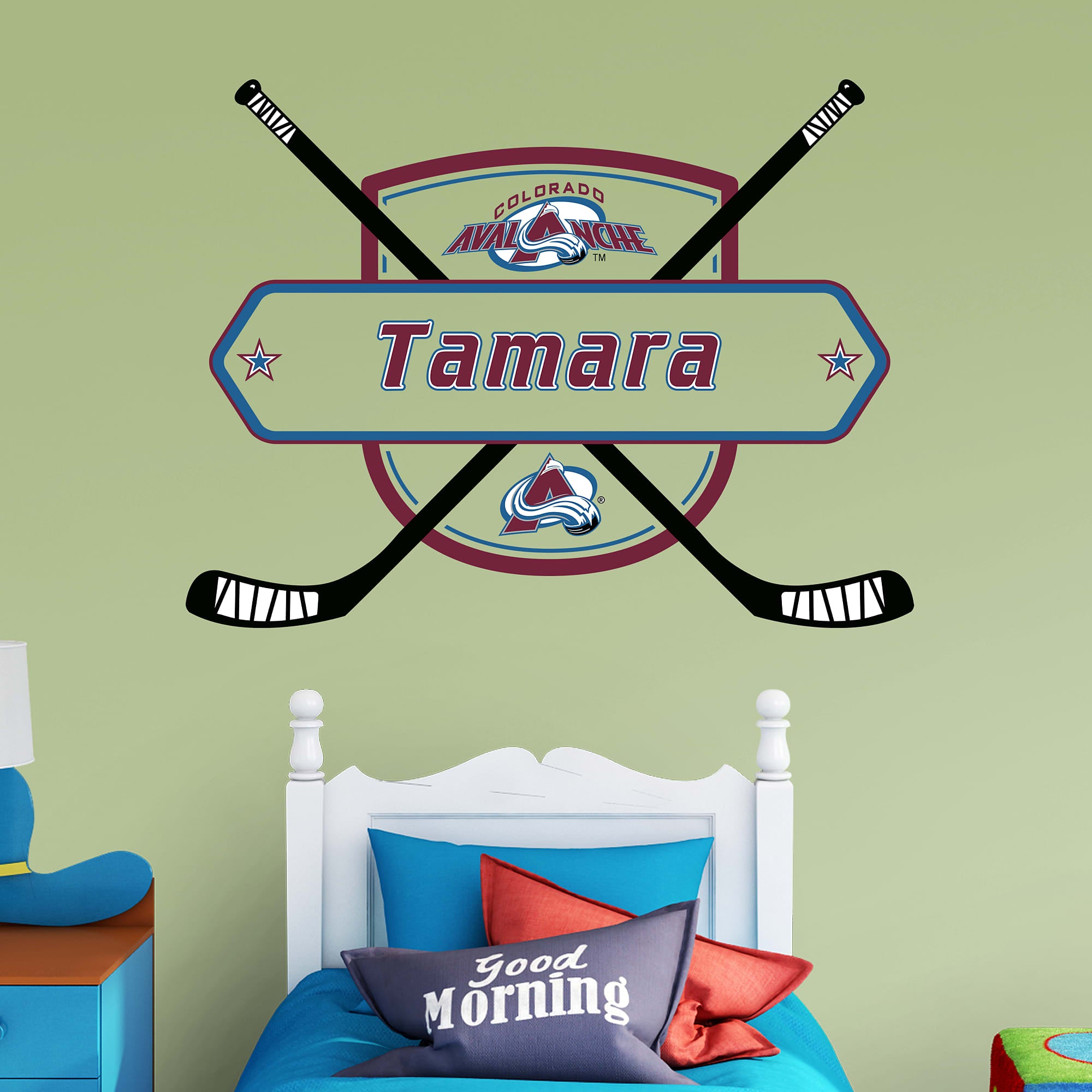Colorado Avalanche: Personalized Name - Officially Licensed NHL Transfer Decal 51.0"W x 38.0"H by Fathead | Vinyl