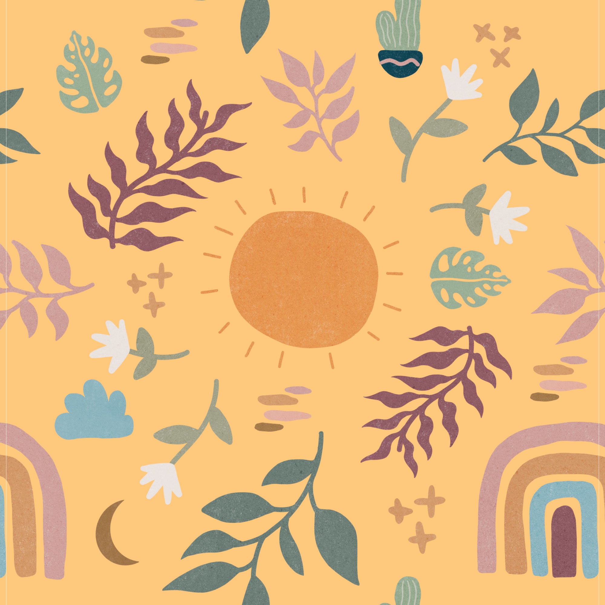 Download Simple Boho Sun And Moon Wallpaper  Wallpaperscom