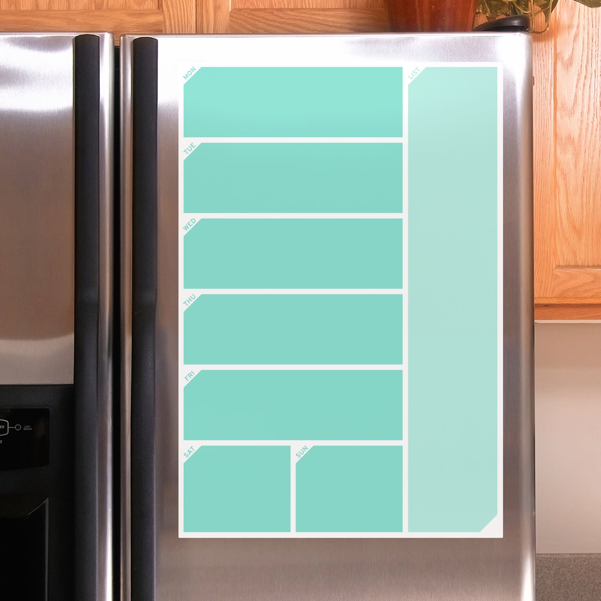 Grocery List - Removable Dry Erase Vinyl Decal in Turquoise (12"W x 17"H) by Fathead