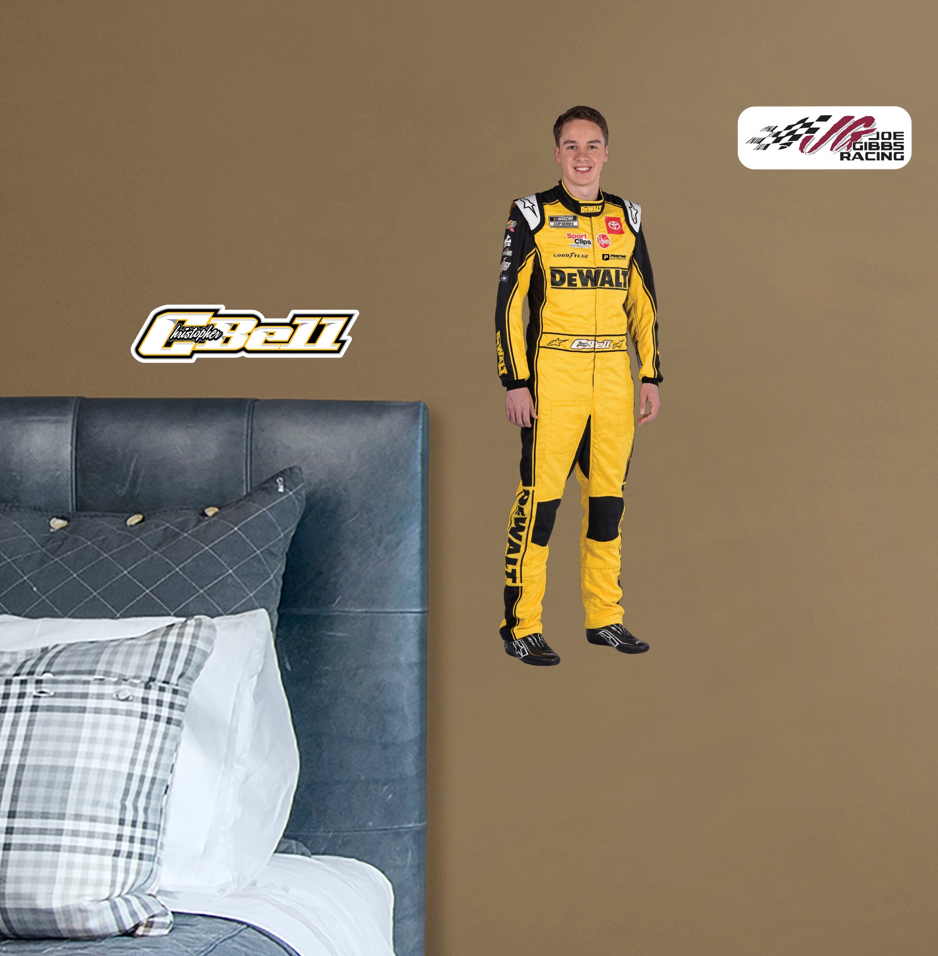 Christopher Bell 2021 Driver - Officially Licensed NASCAR Removable Wall Decal Large by Fathead | Vinyl