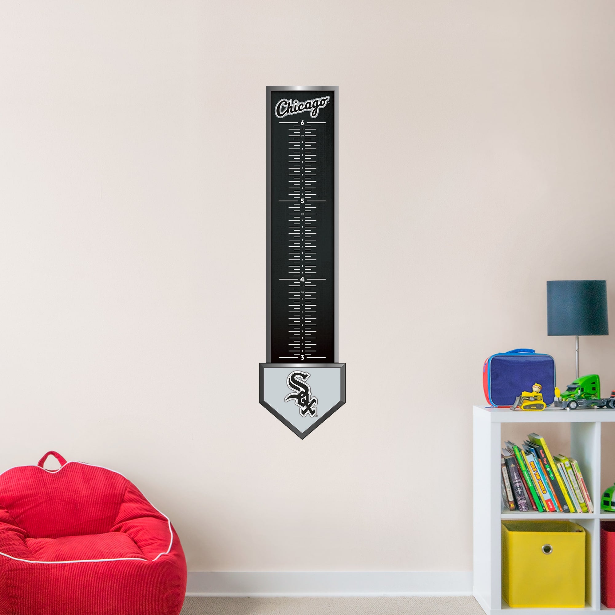 Chicago White Sox: Growth Chart - Officially Licensed MLB Removable Wall Graphic 13.0"W x 54.0"H by Fathead | Vinyl