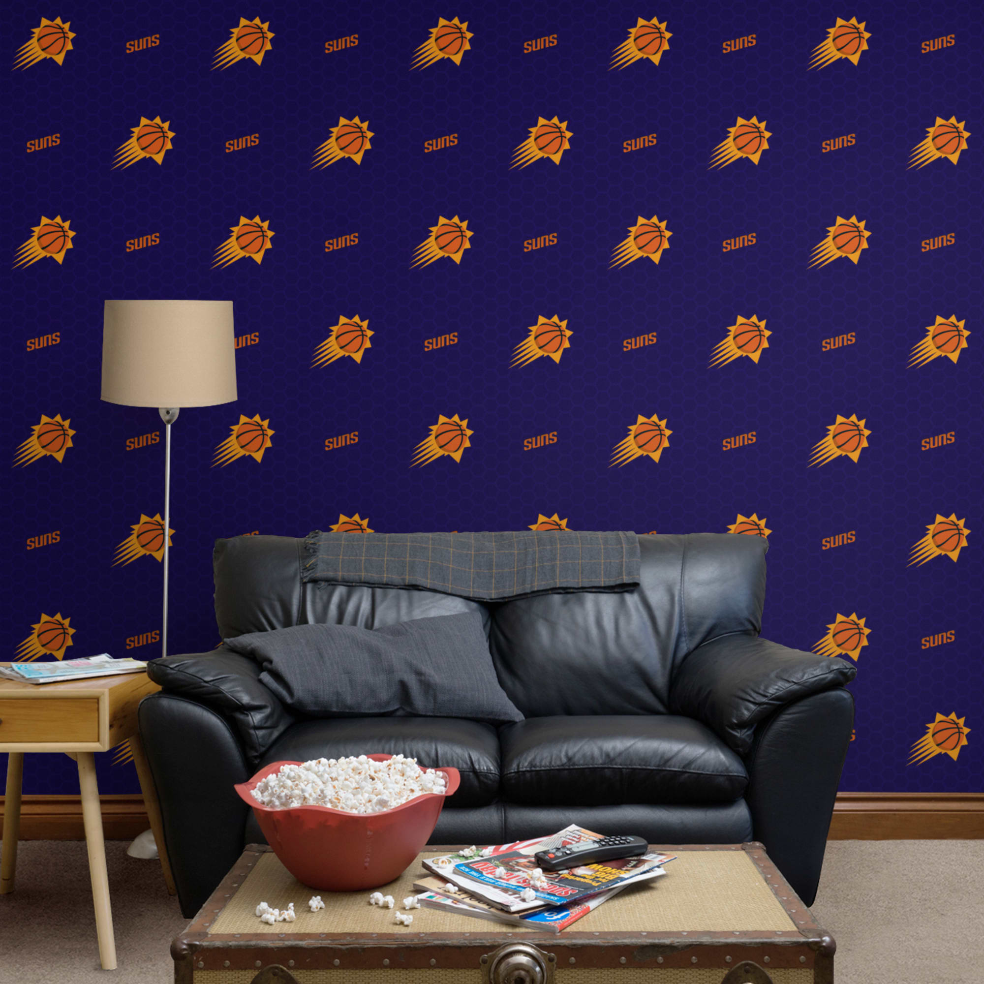 Phoenix Suns: Logo Pattern - Officially Licensed Removable Wallpaper 12" x 12" Sample by Fathead