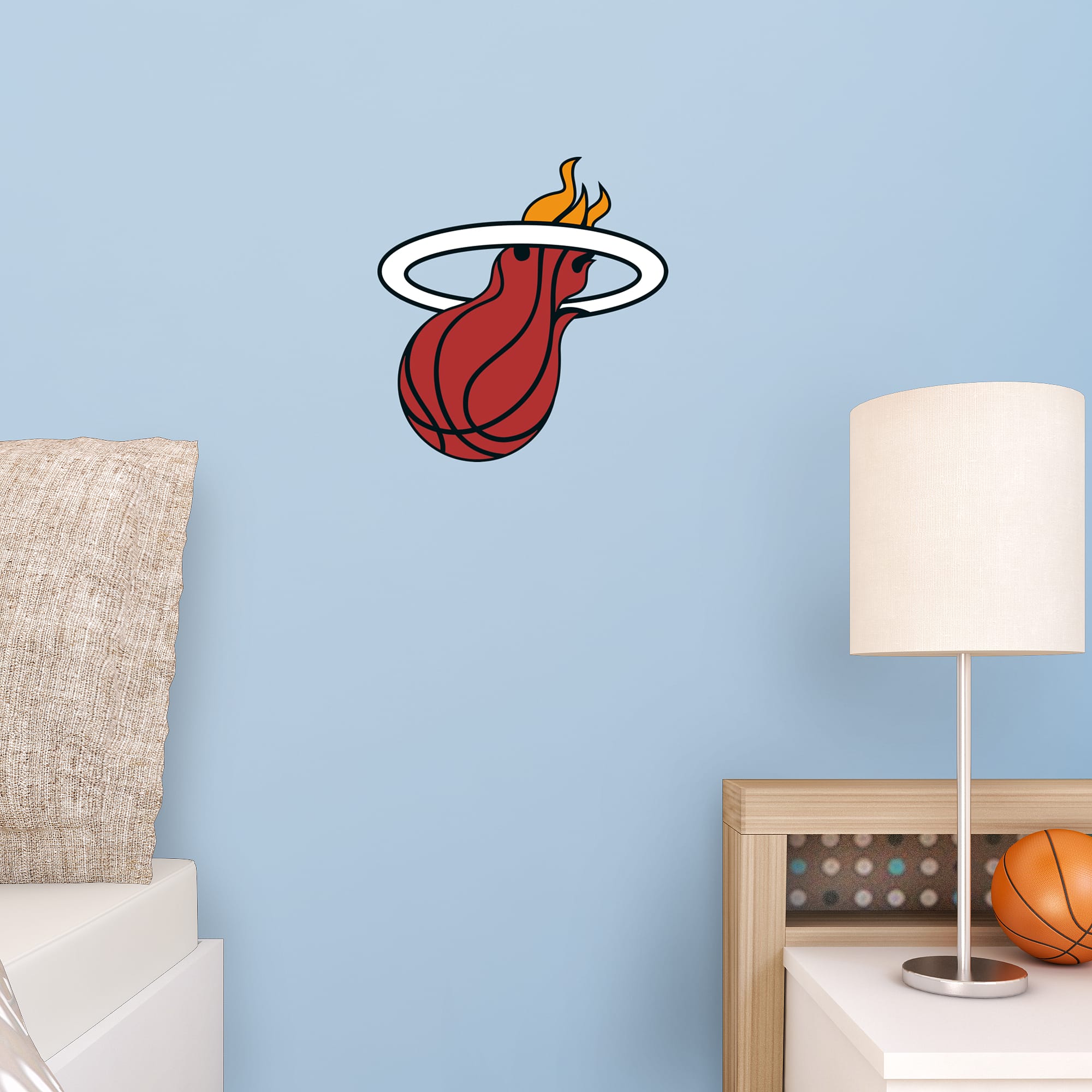 Miami Heat: Logo - Officially Licensed NBA Removable Wall Decal Large by Fathead | Vinyl