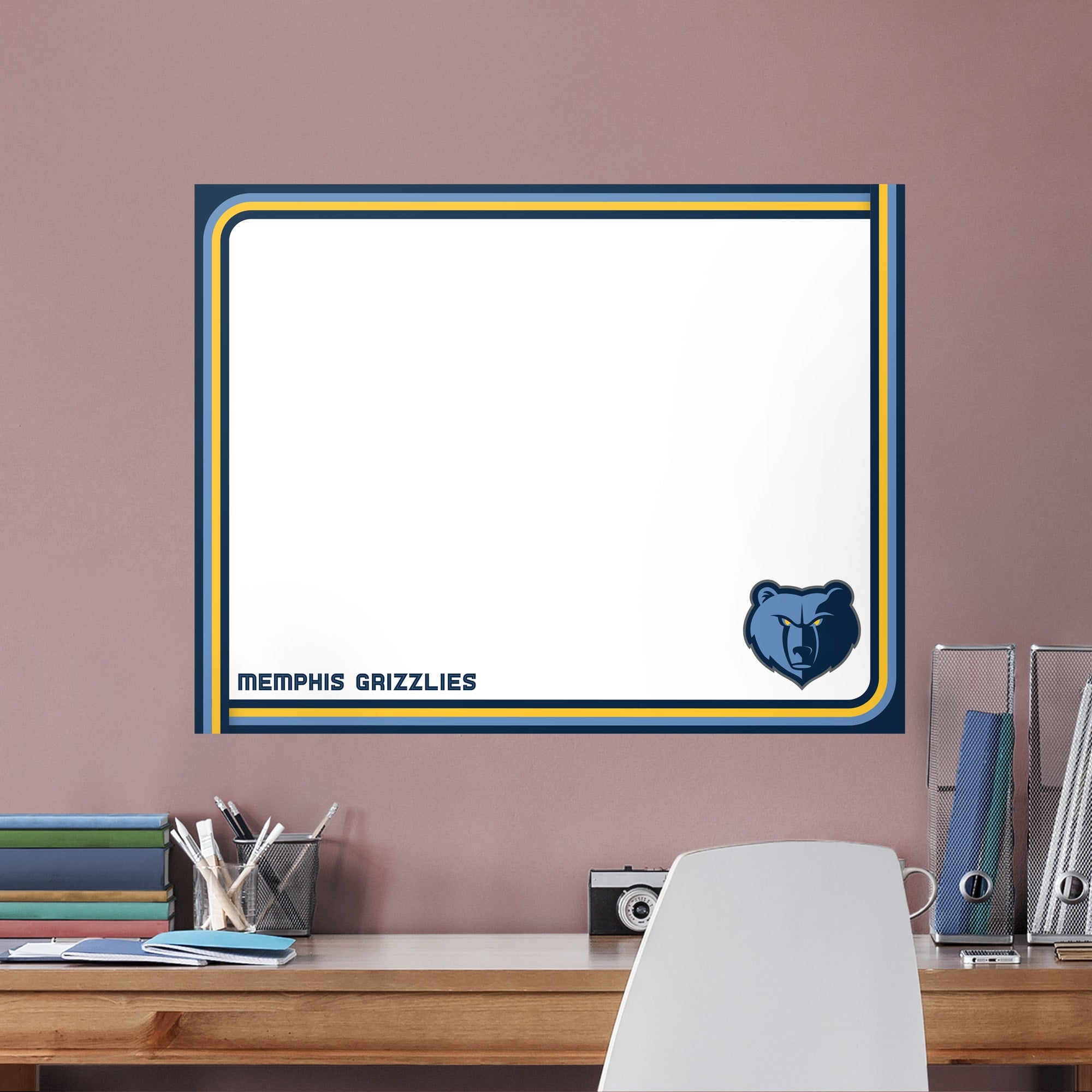 Memphis Grizzlies for Memphis Grizzlies: Dry Erase Whiteboard - Officially Licensed NBA Removable Wall Decal XL by Fathead | Vin