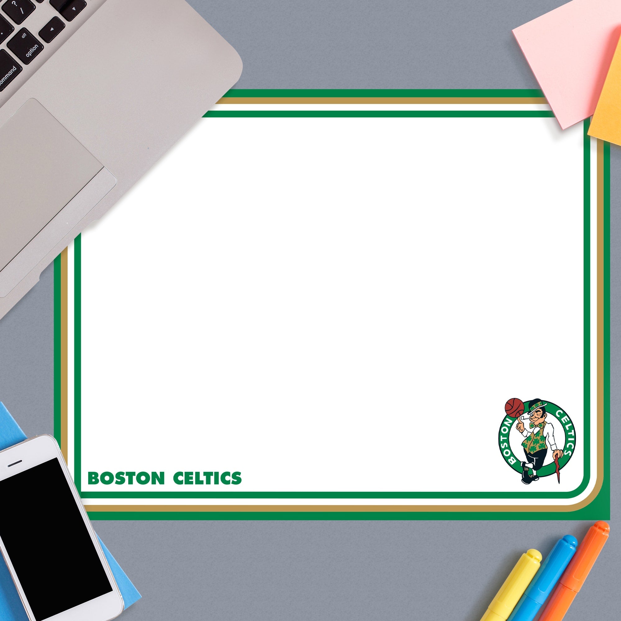 Boston Celtics for Boston Celtics: Dry Erase Whiteboard - Officially Licensed NBA Removable Wall Decal Large by Fathead | Vinyl